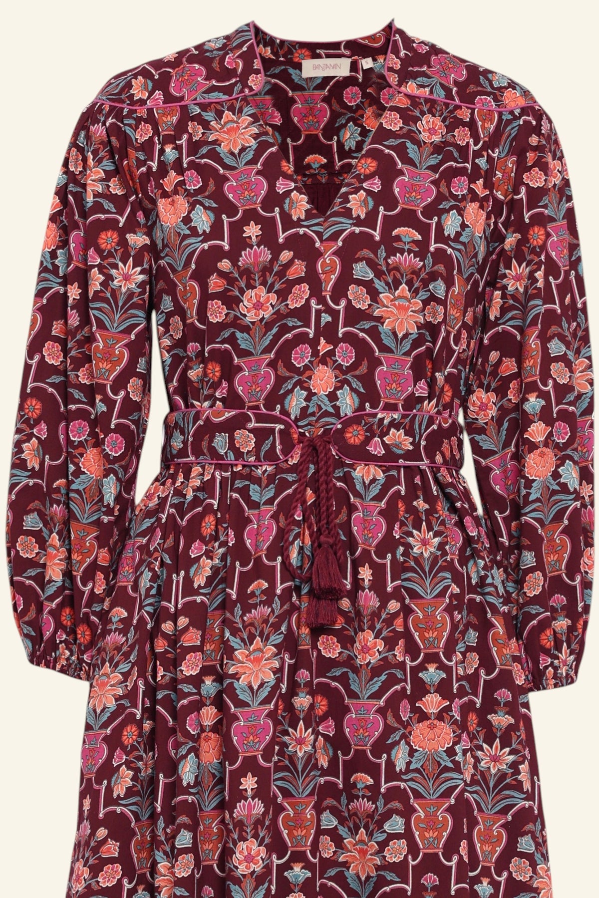 Victoria Dress Floral Vase Chestnut