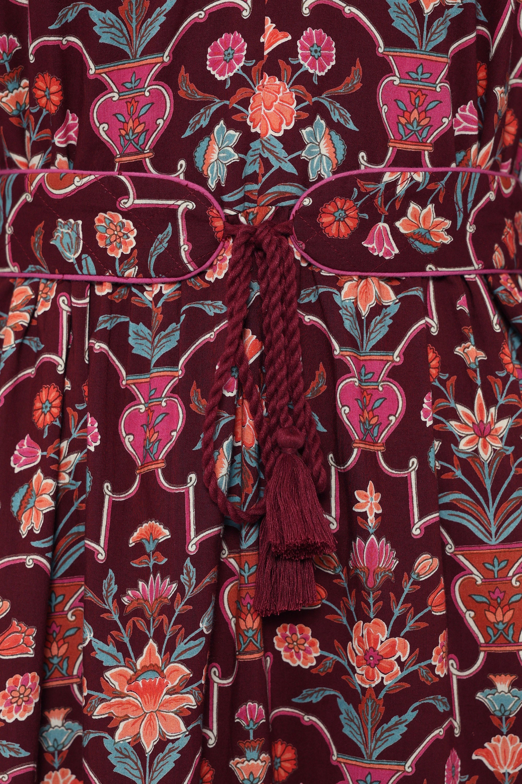Victoria Dress Floral Vase Chestnut