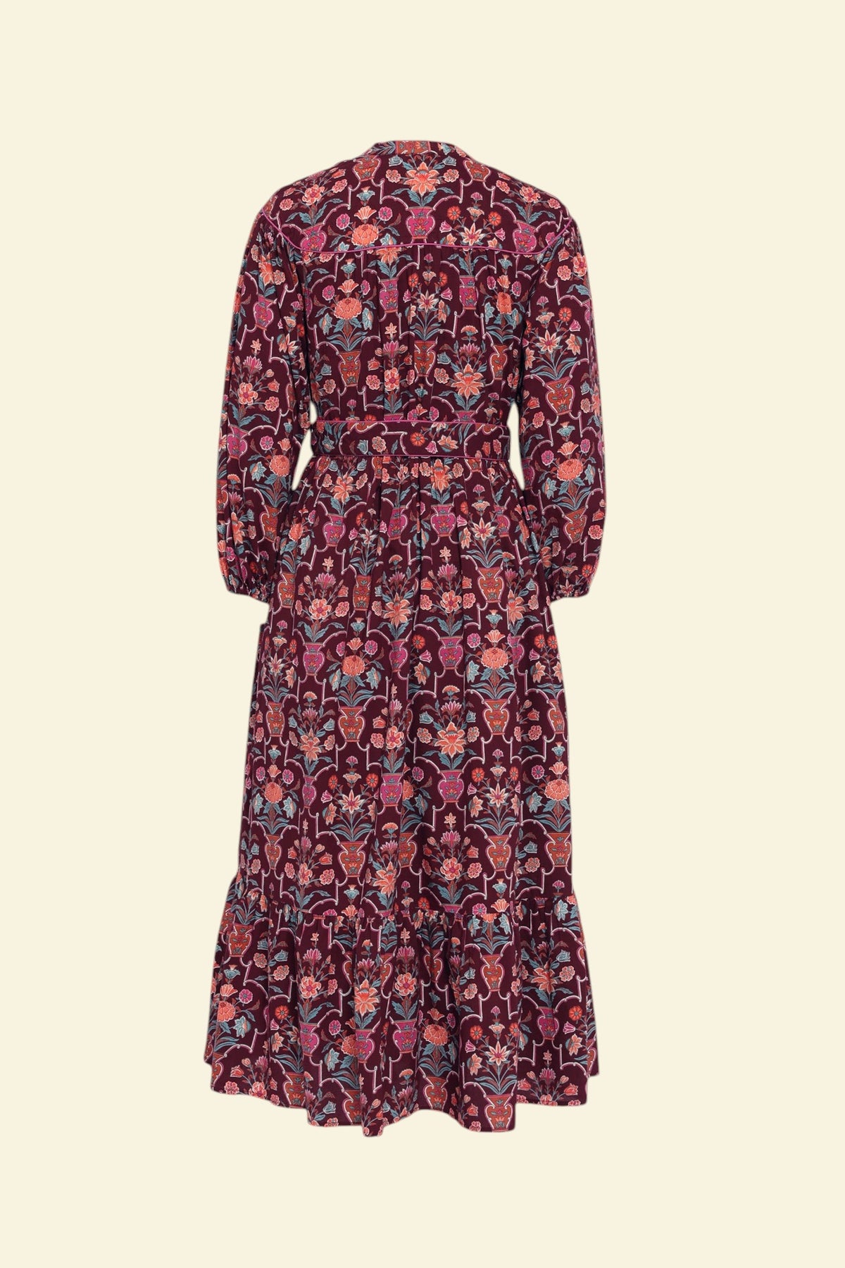 Victoria Dress Floral Vase Chestnut