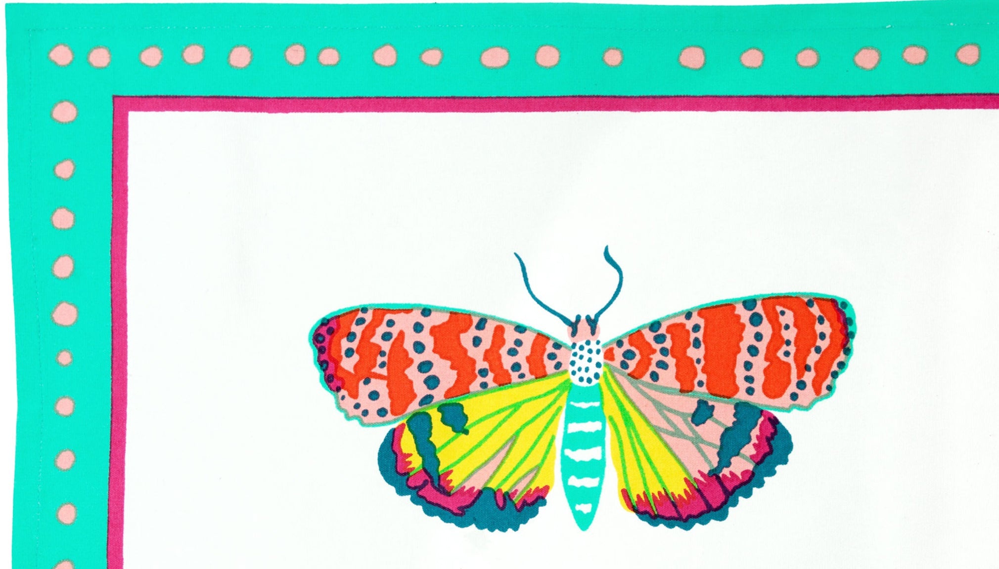 A pack of 4 Magical Animal Placemats, Flitter Butterfly , Cotton Linen