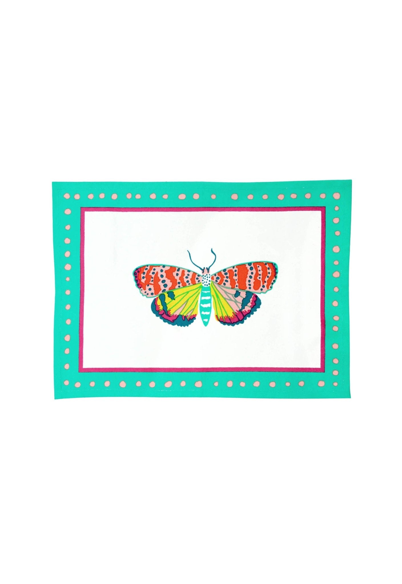 A pack of 4 Magical Animal Placemats, Flitter Butterfly , Cotton Linen