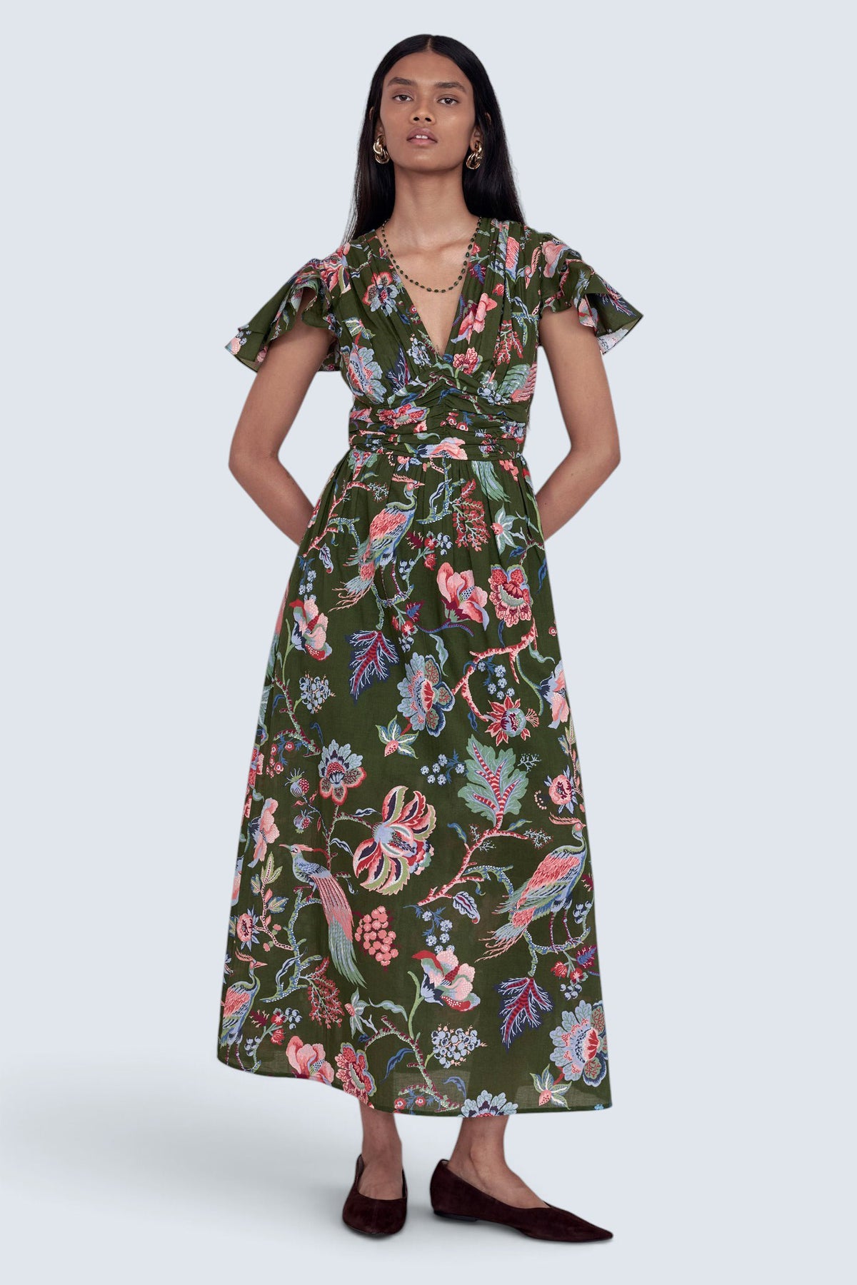 Adele Dress Chintz Moss