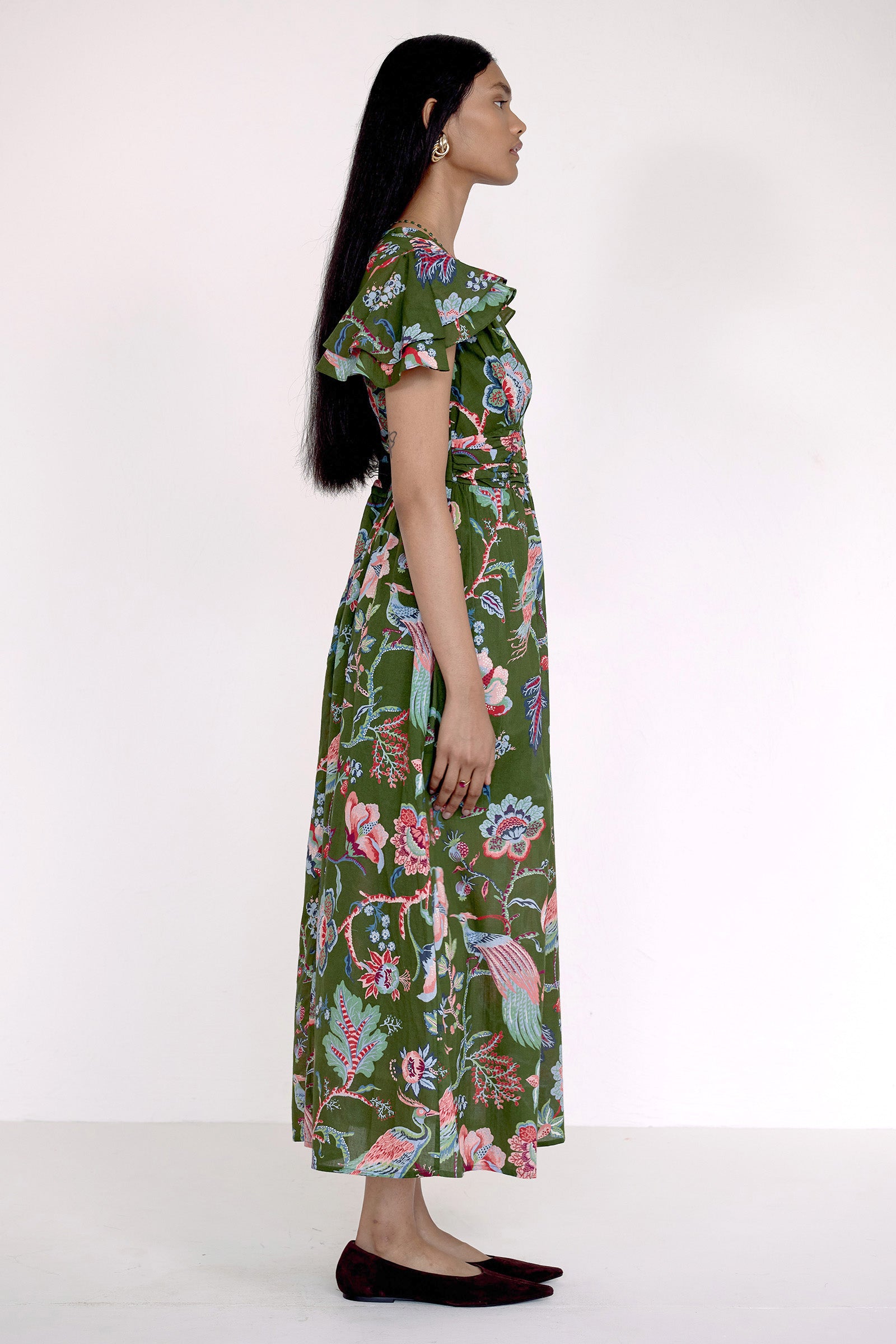 Adele Dress Chintz Moss