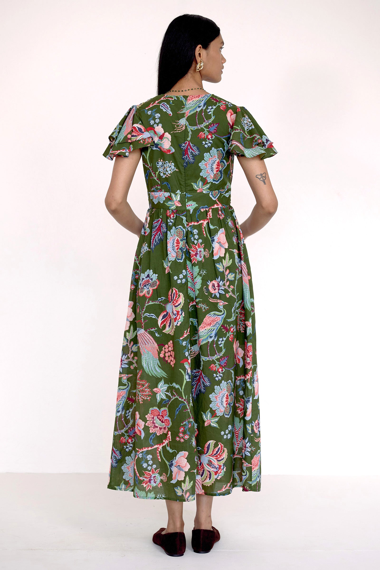 Adele Dress Chintz Moss