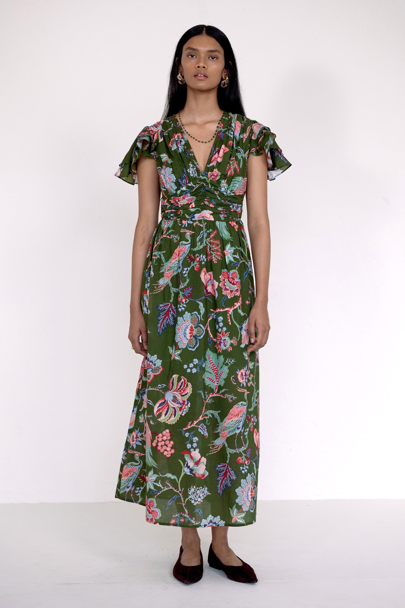 Adele Dress Chintz Moss