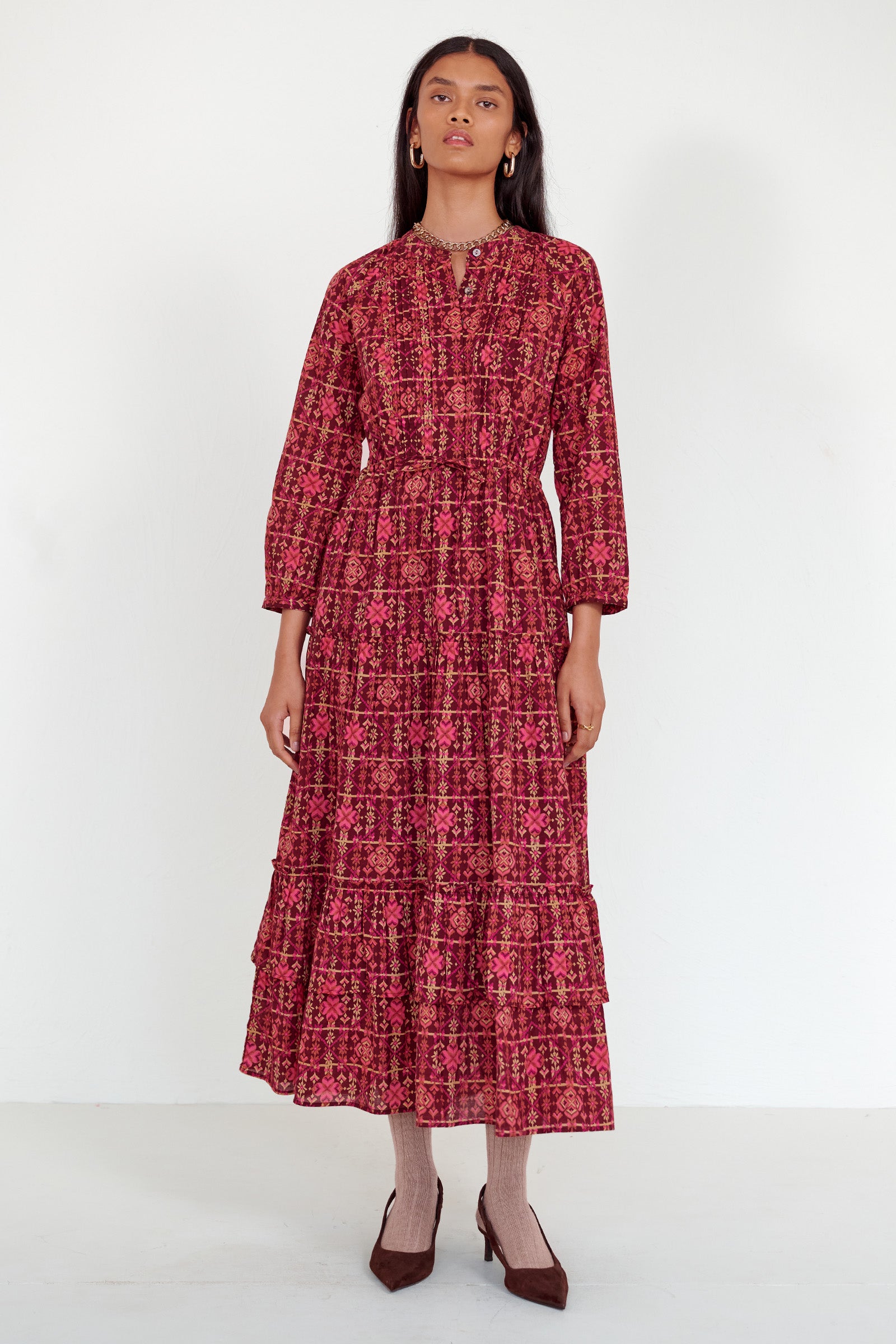 Bazaar Dress Needlepoint Mahogany