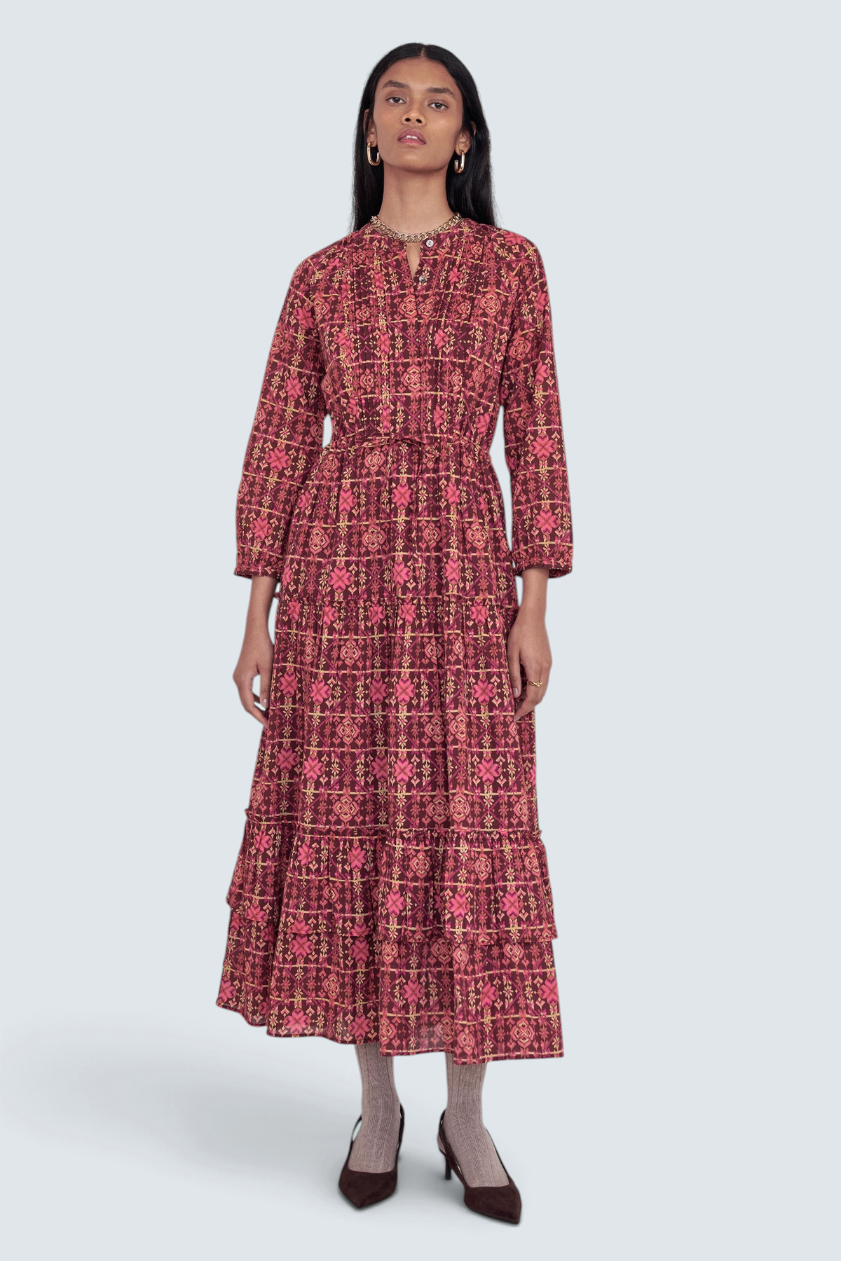Bazaar Dress Needlepoint Mahogany
