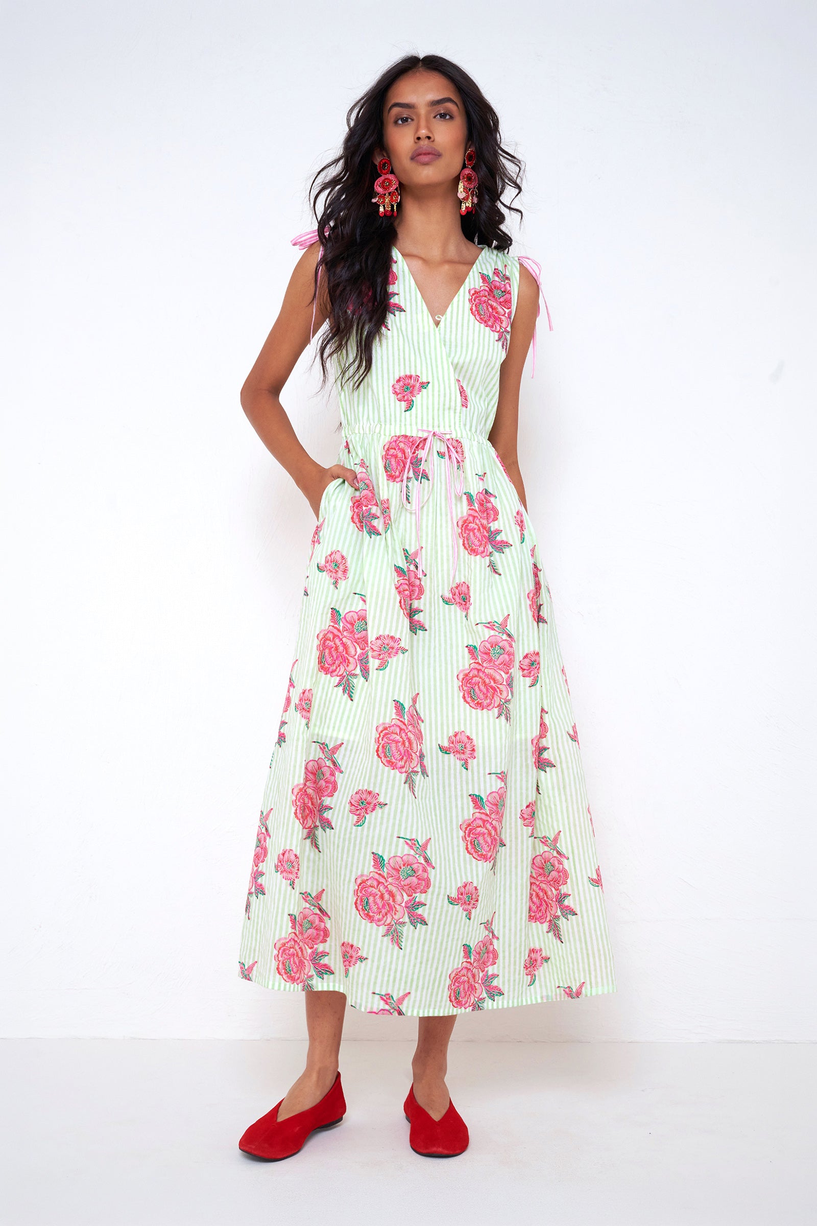 Becca Dress Eliza Rose Pistachio