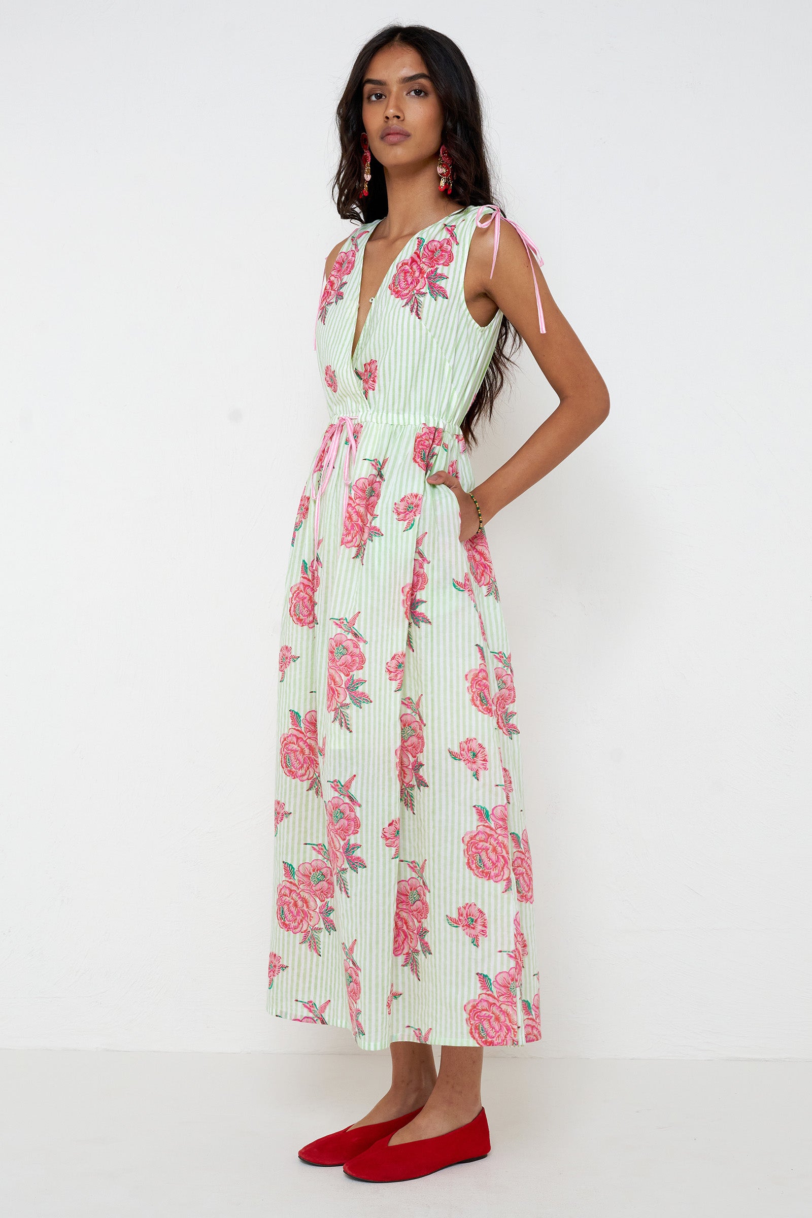 Becca Dress Eliza Rose Pistachio