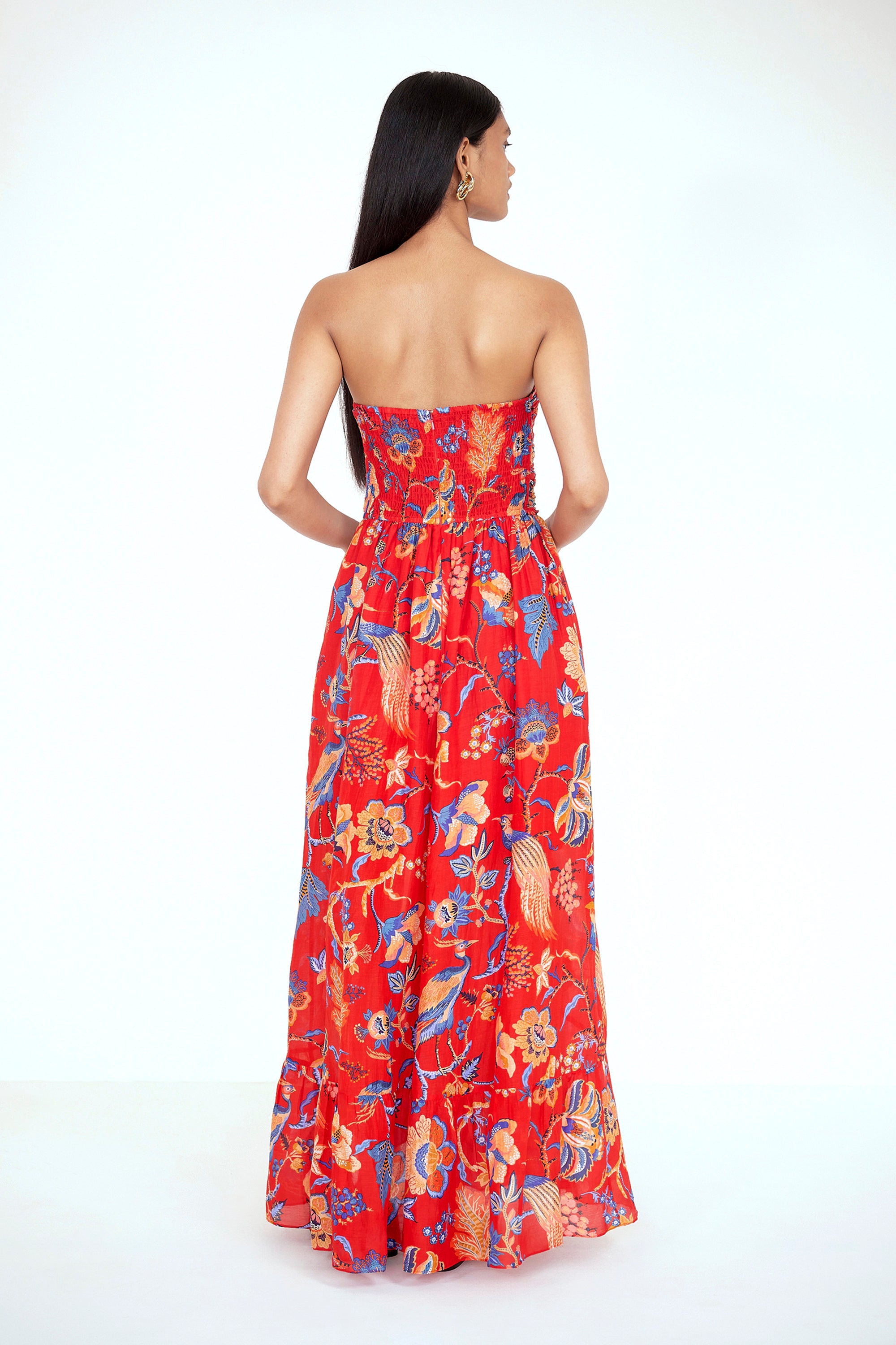 Bella Dress Chintz Carmine