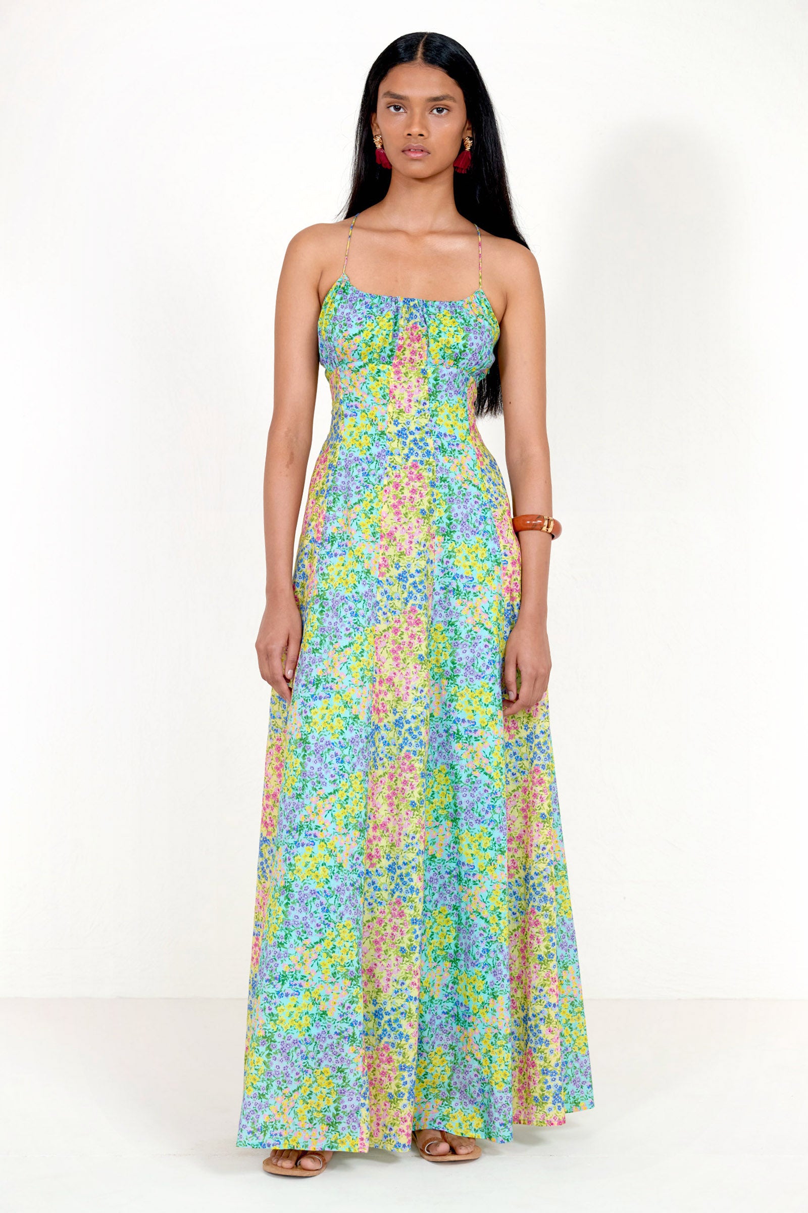Davina Dress Harebell Limpet Buttercup