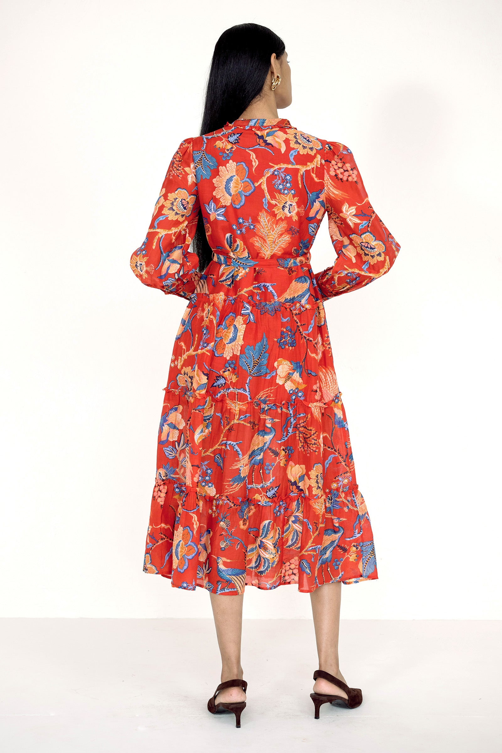 Emira Dress Chintz Carmine