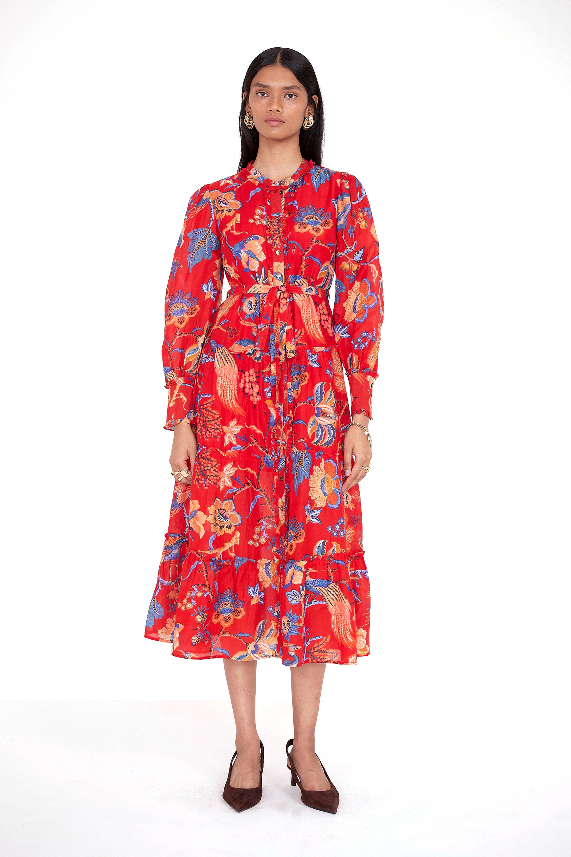 Emira Dress Chintz Carmine