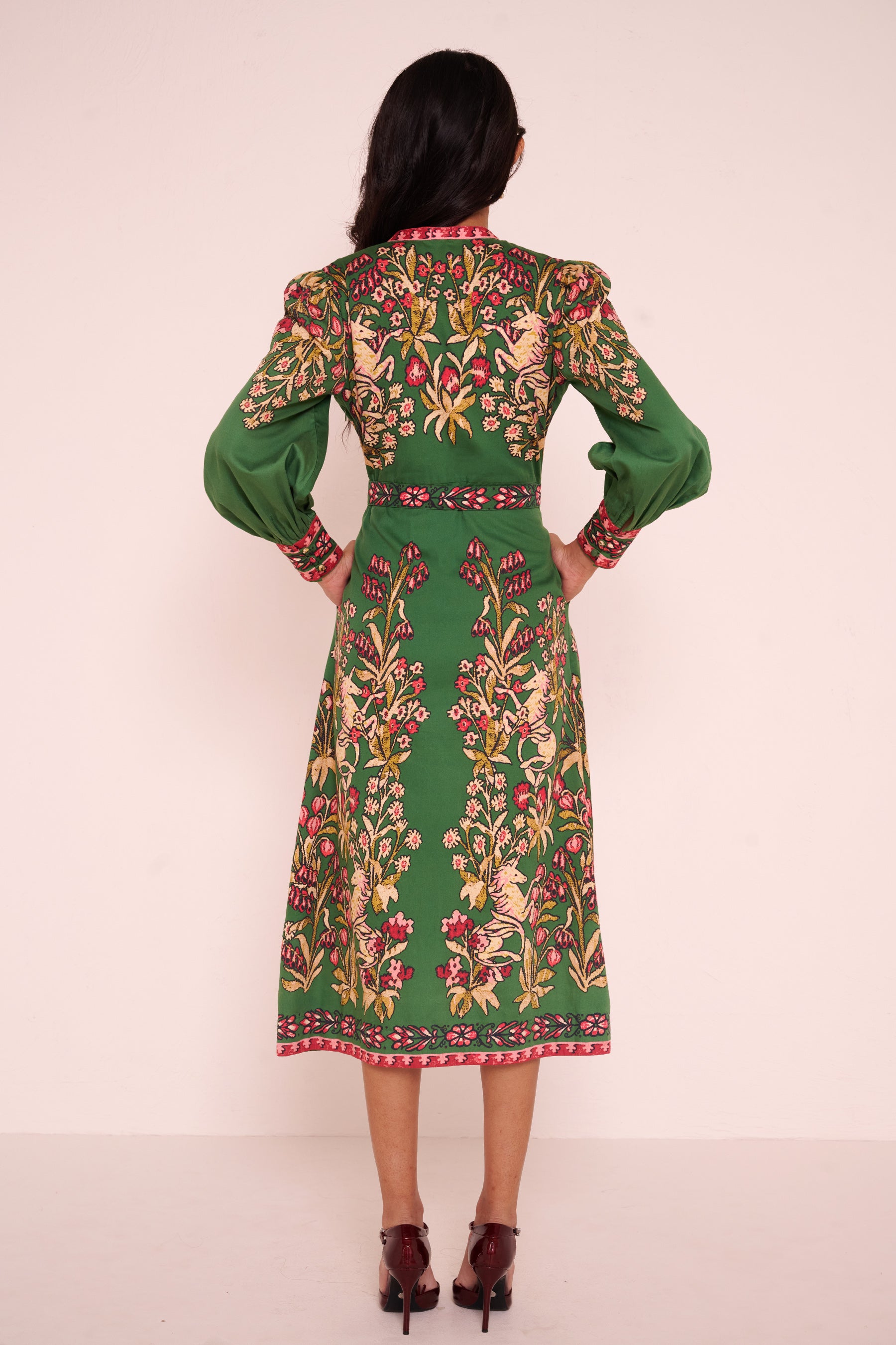 Kay Dress Unicorn Tapestry Forest