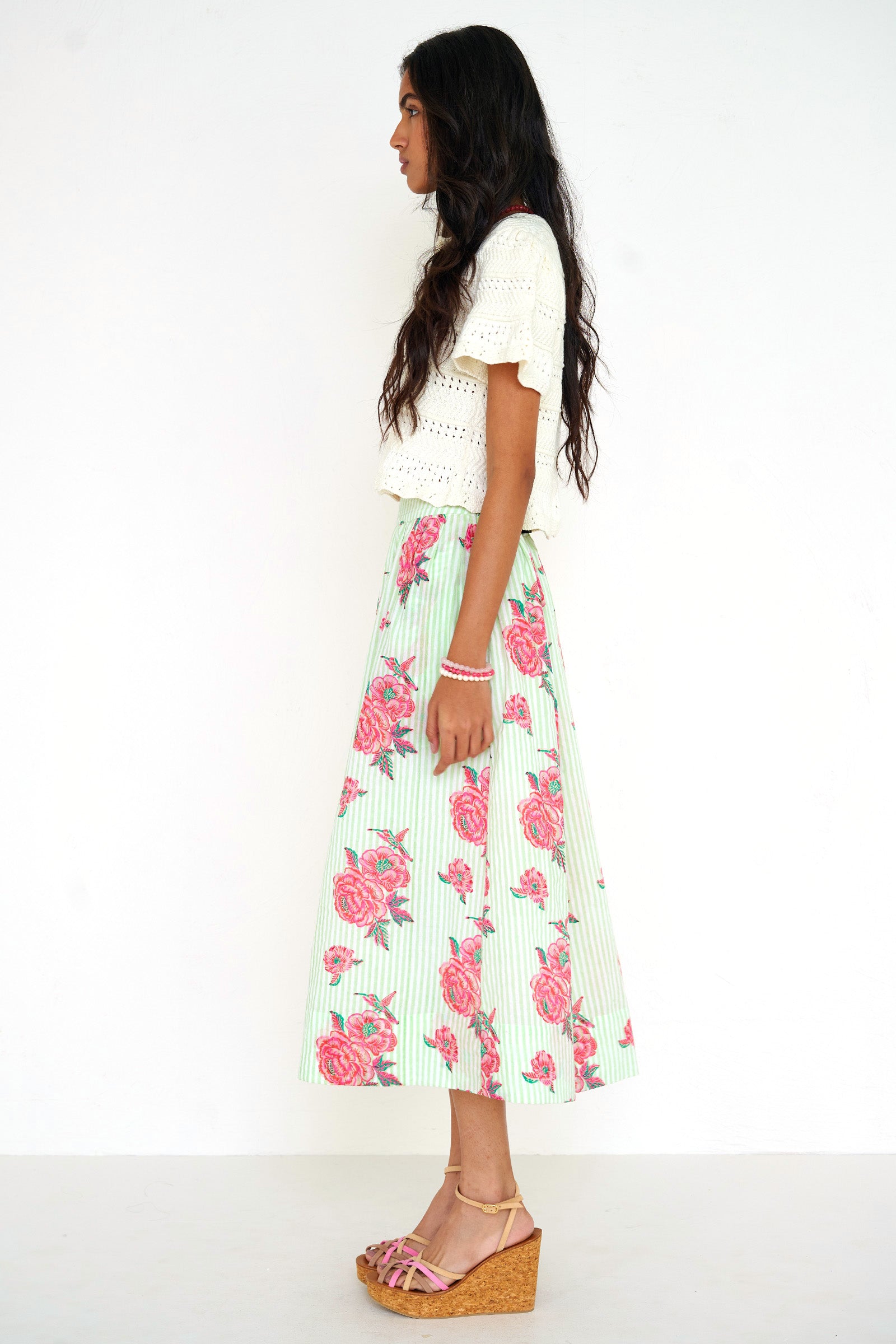 Magdalena Skirt Eliza Rose Pistachio