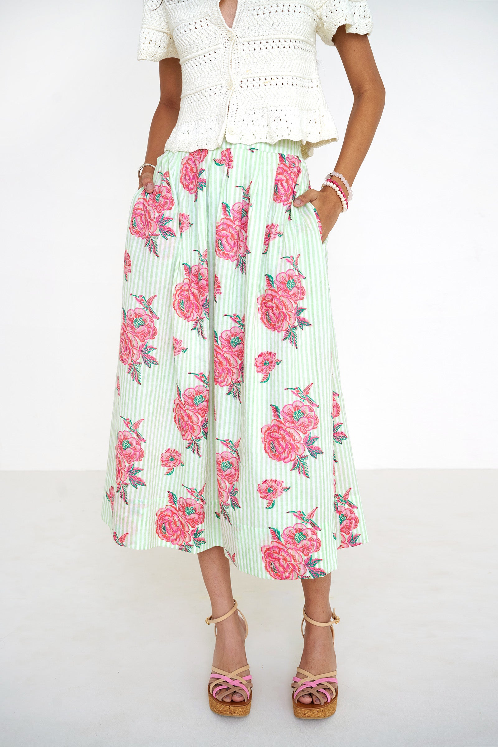Magdalena Skirt Eliza Rose Pistachio