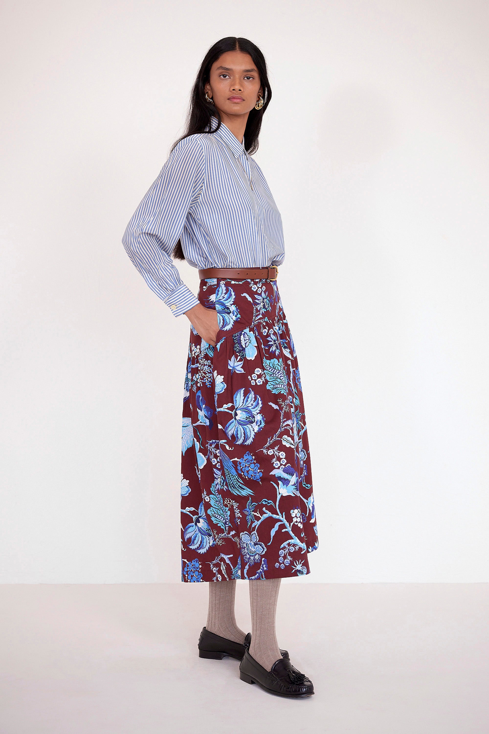 Melodie Skirt Chintz Cordovan