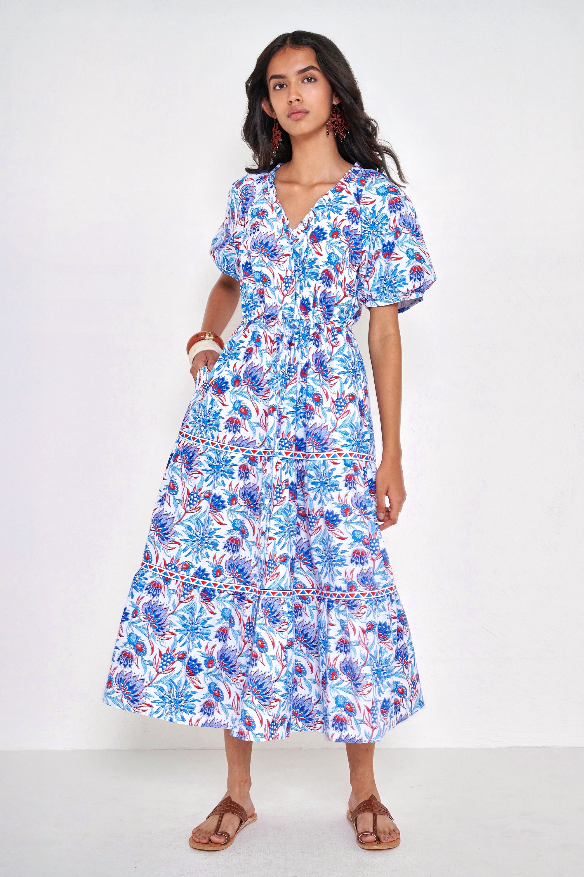 Poppy Dress Philippa Azure