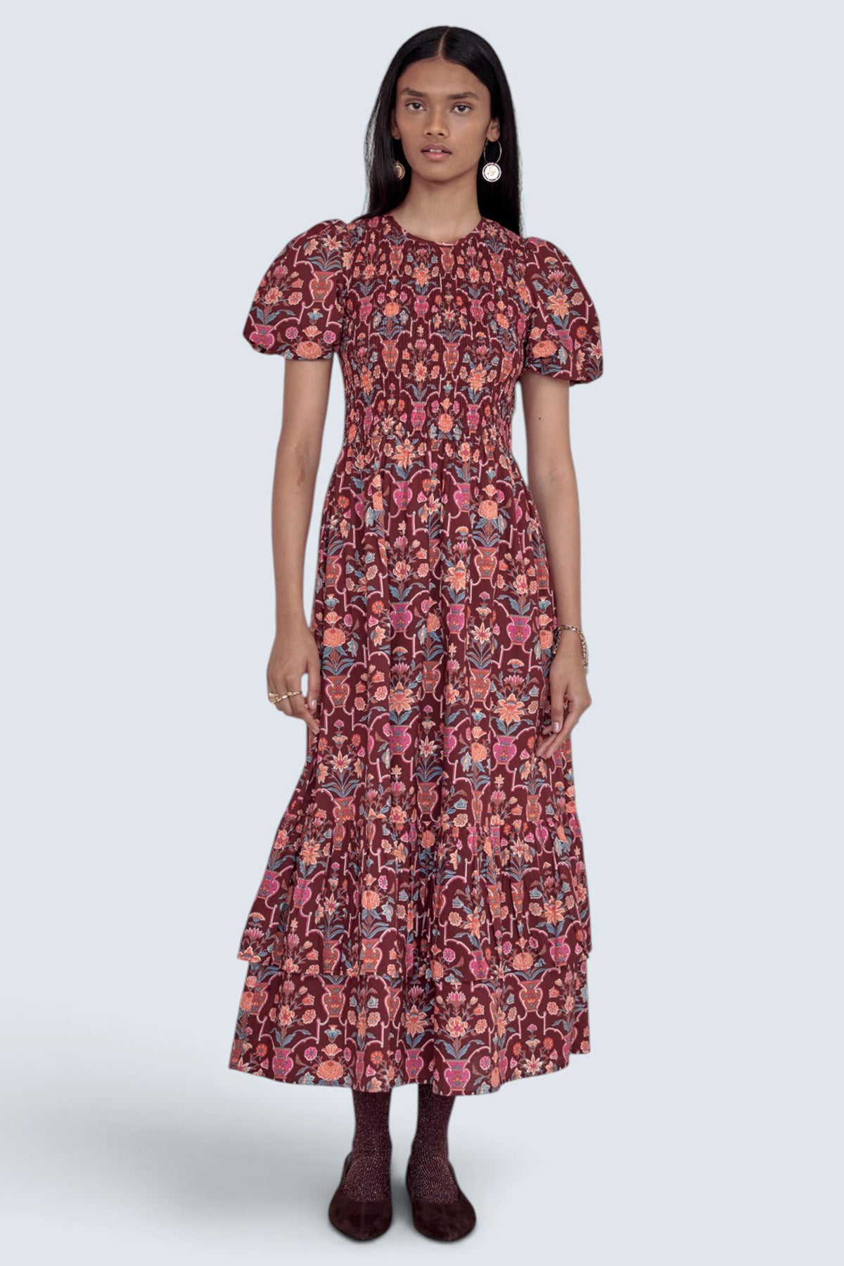 Quant Dress Floral Vase Chestnut