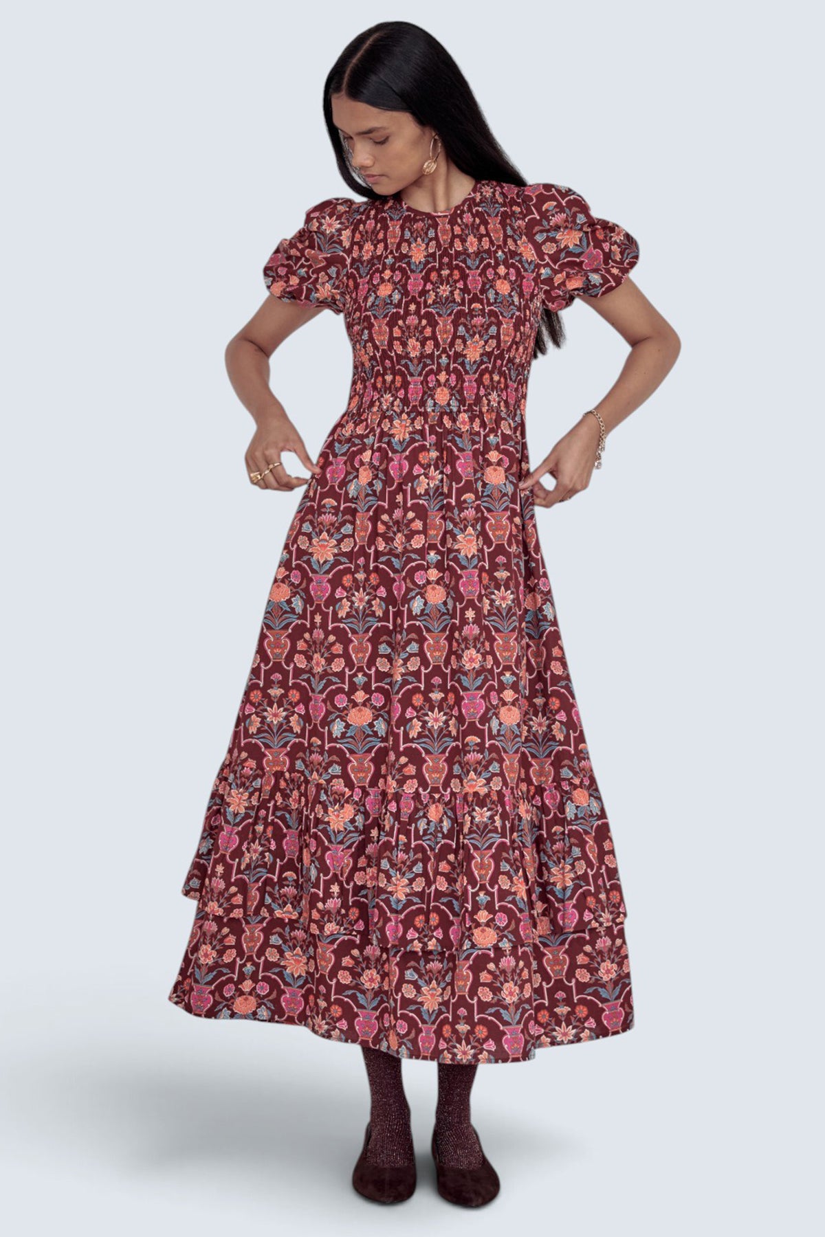 Quant Dress Floral Vase Chestnut
