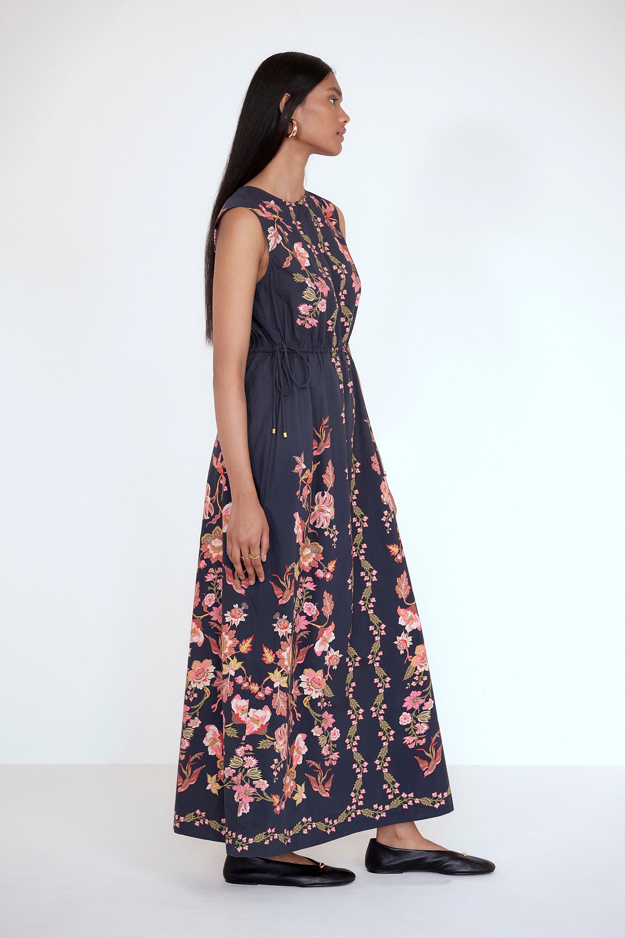 Rhonda Dress Chintz Jet