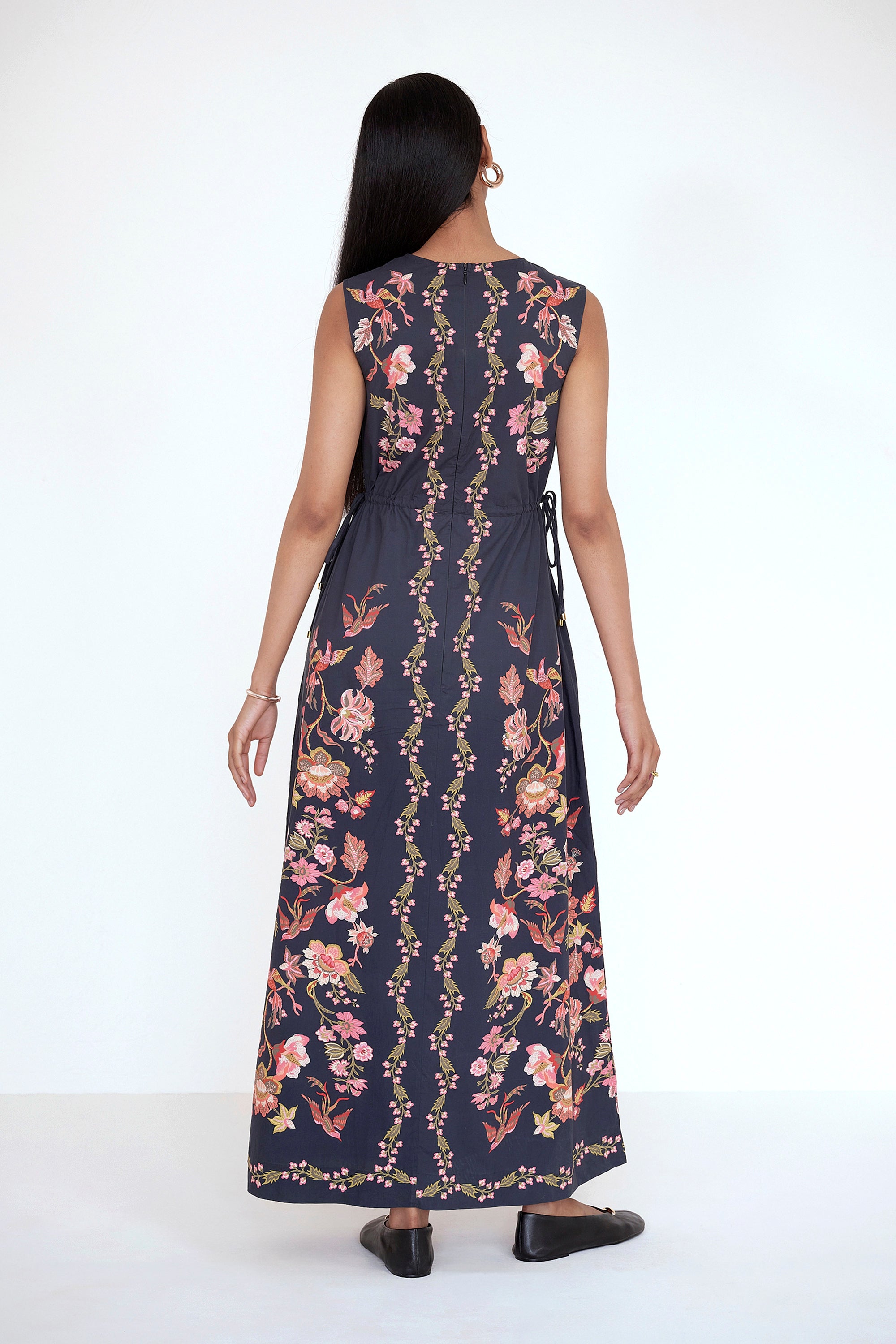 Rhonda Dress Chintz Jet