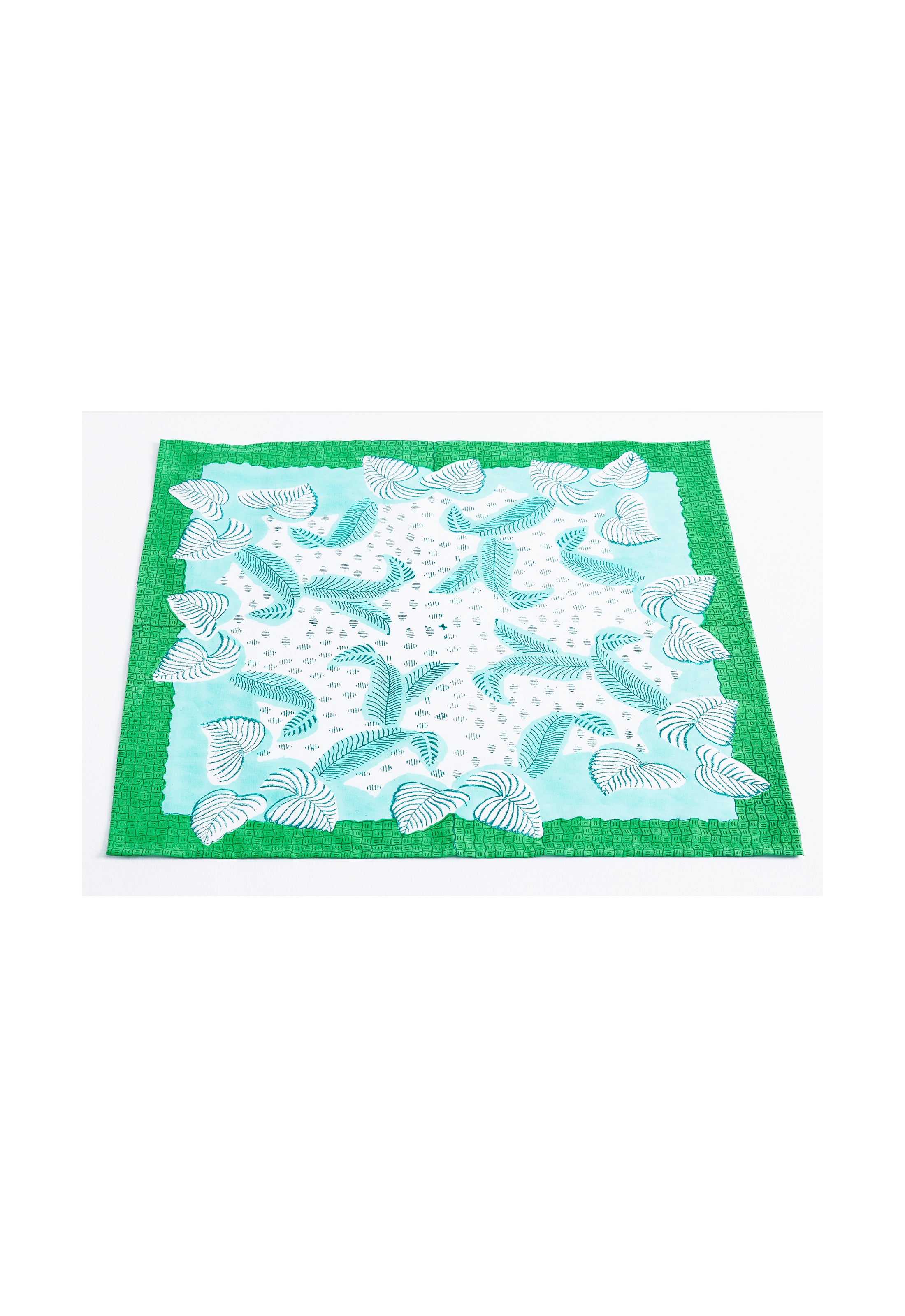 Four Palm Leaf Mint Napkins Four Palm Leaf Mint Napkins