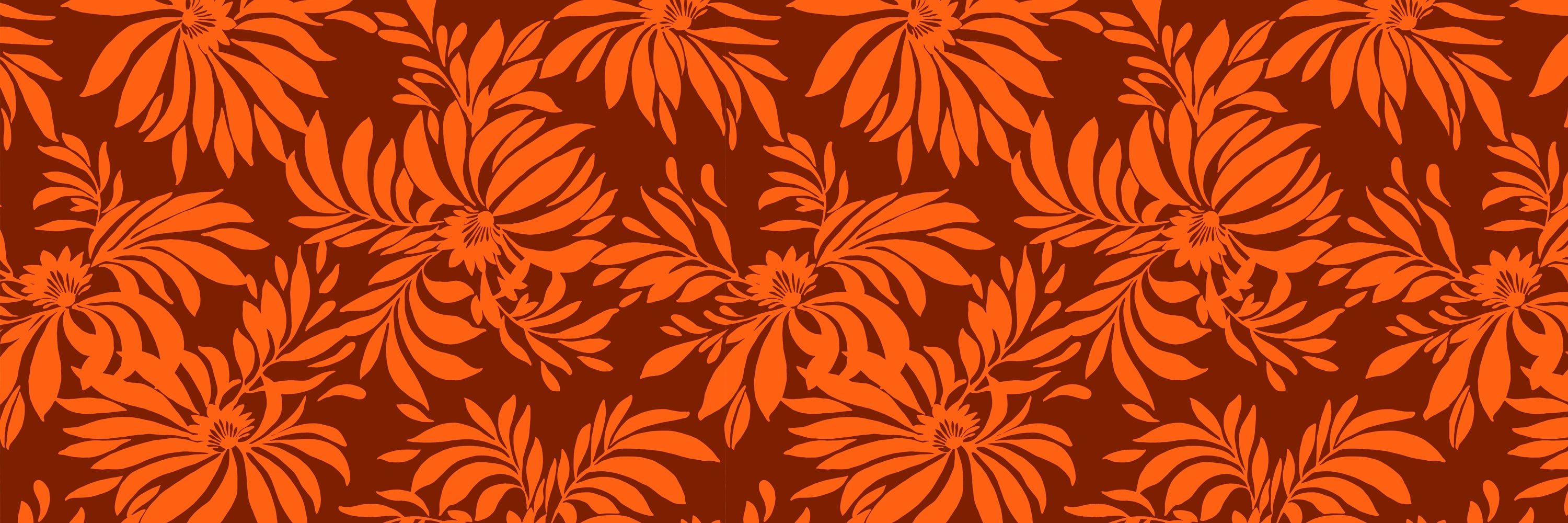 Floral Frond print banner with print.