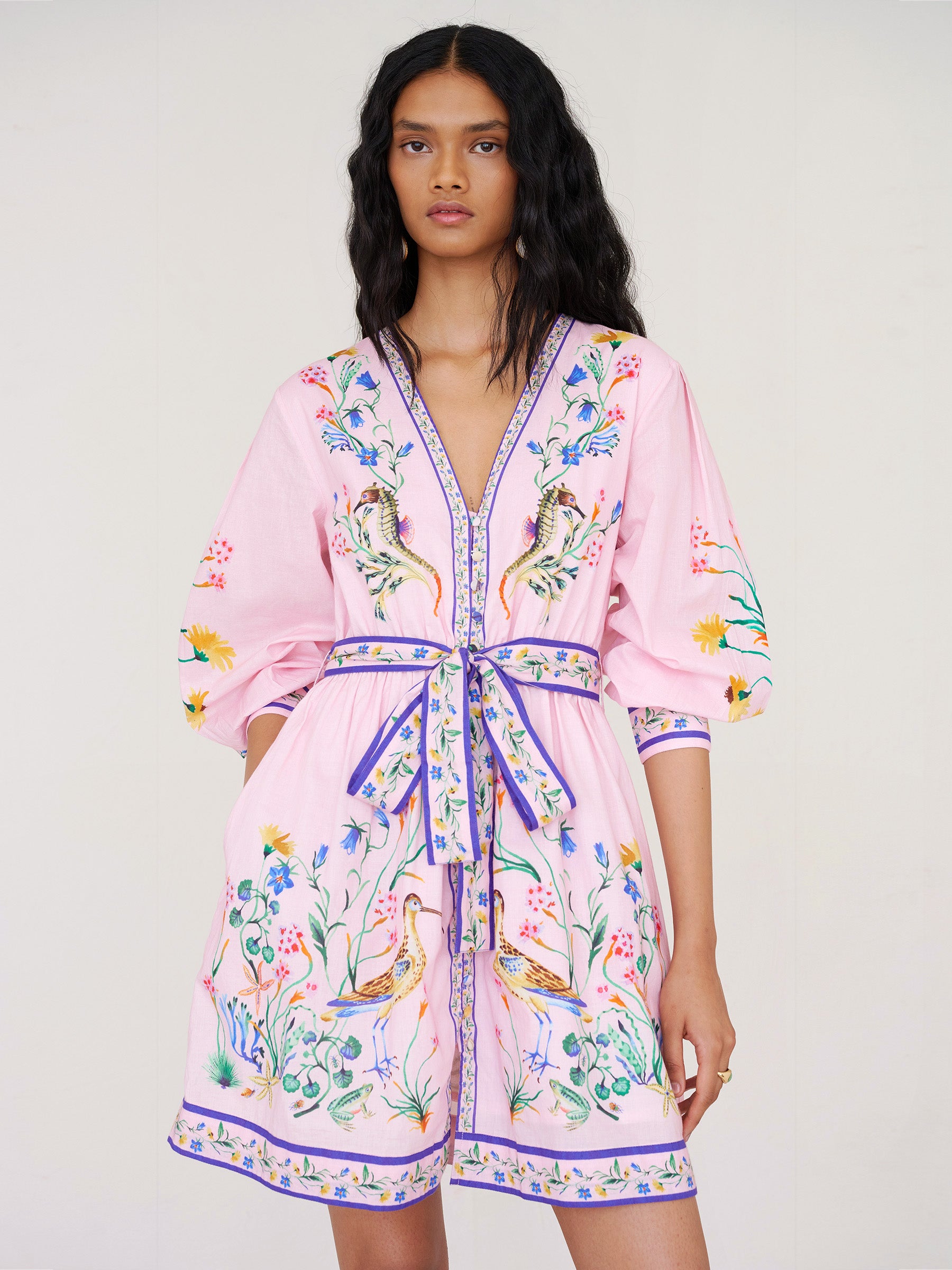 Anne Mini Dress Tidepool Conch