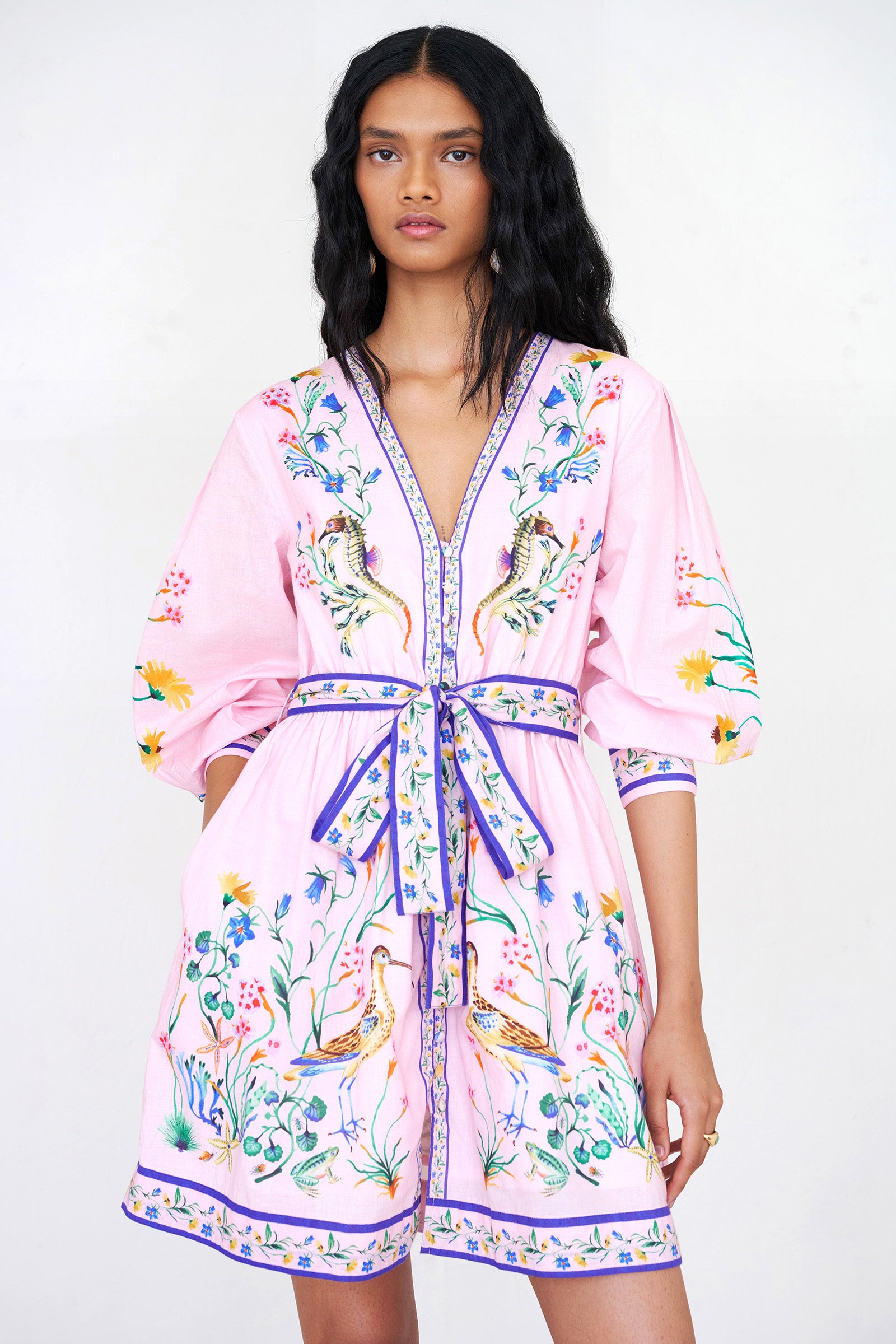 Anne Mini Dress Tidepool Conch