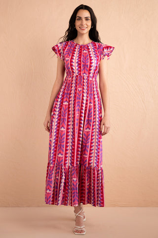 Aurelia Dress Syros Stripe Amethyst