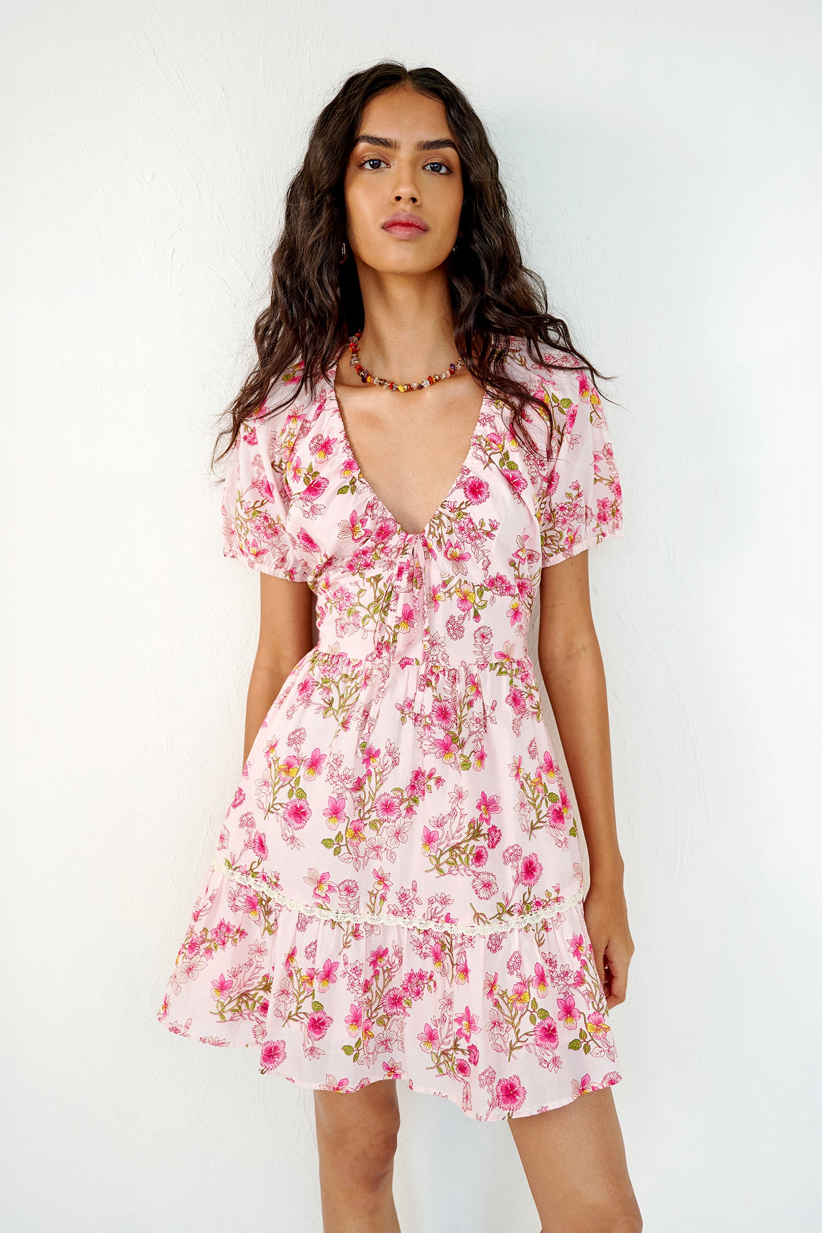 Artemis Mini Dress Burdock Peony