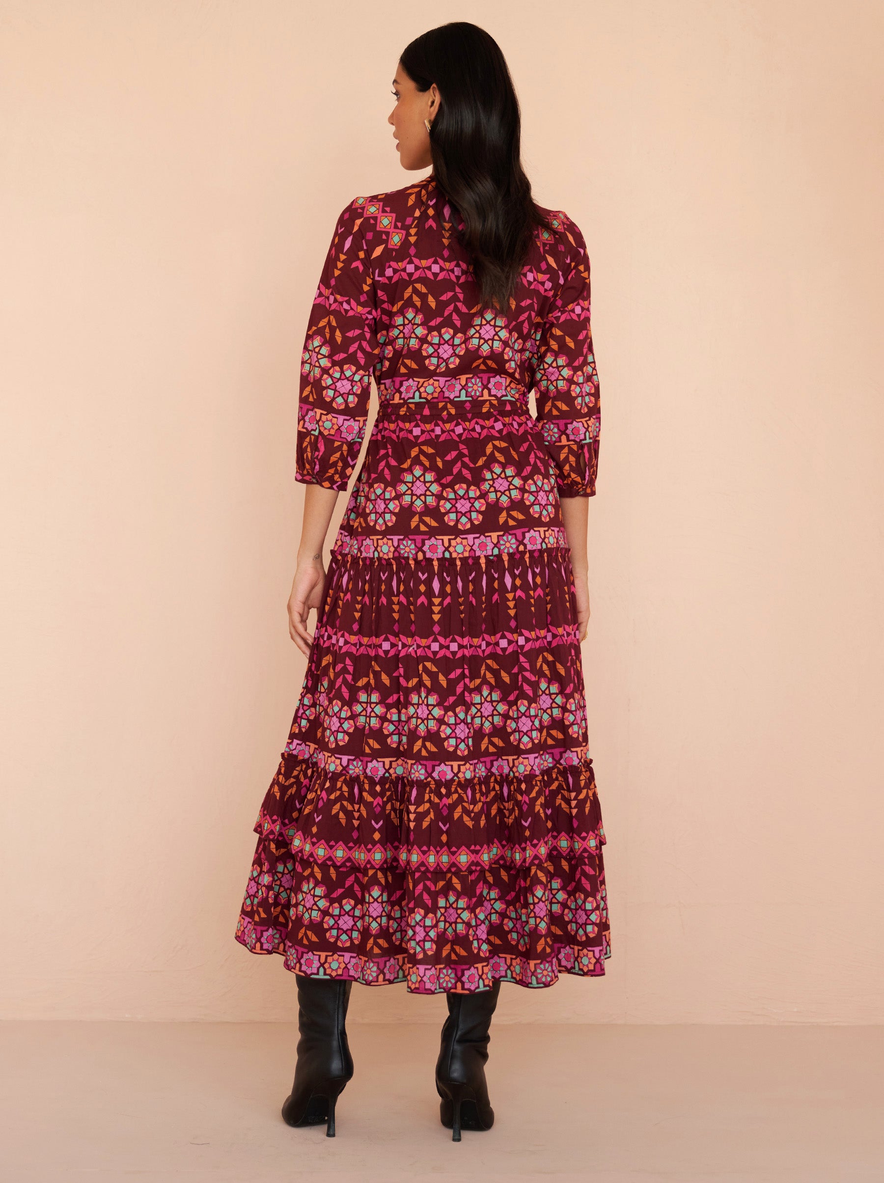 Bazaar Dress Tapestry Rhubarb