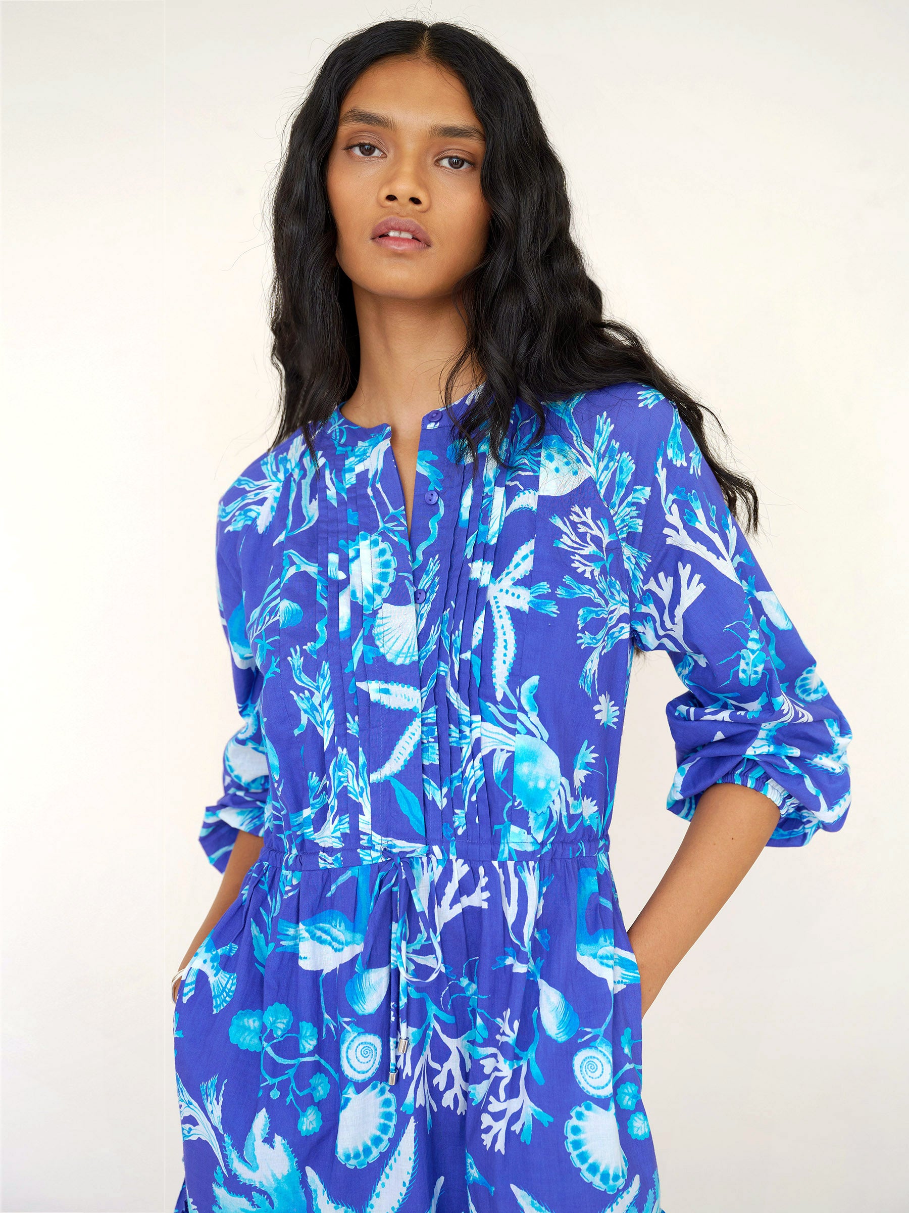 Bazaar Dress Tidepool Cyan