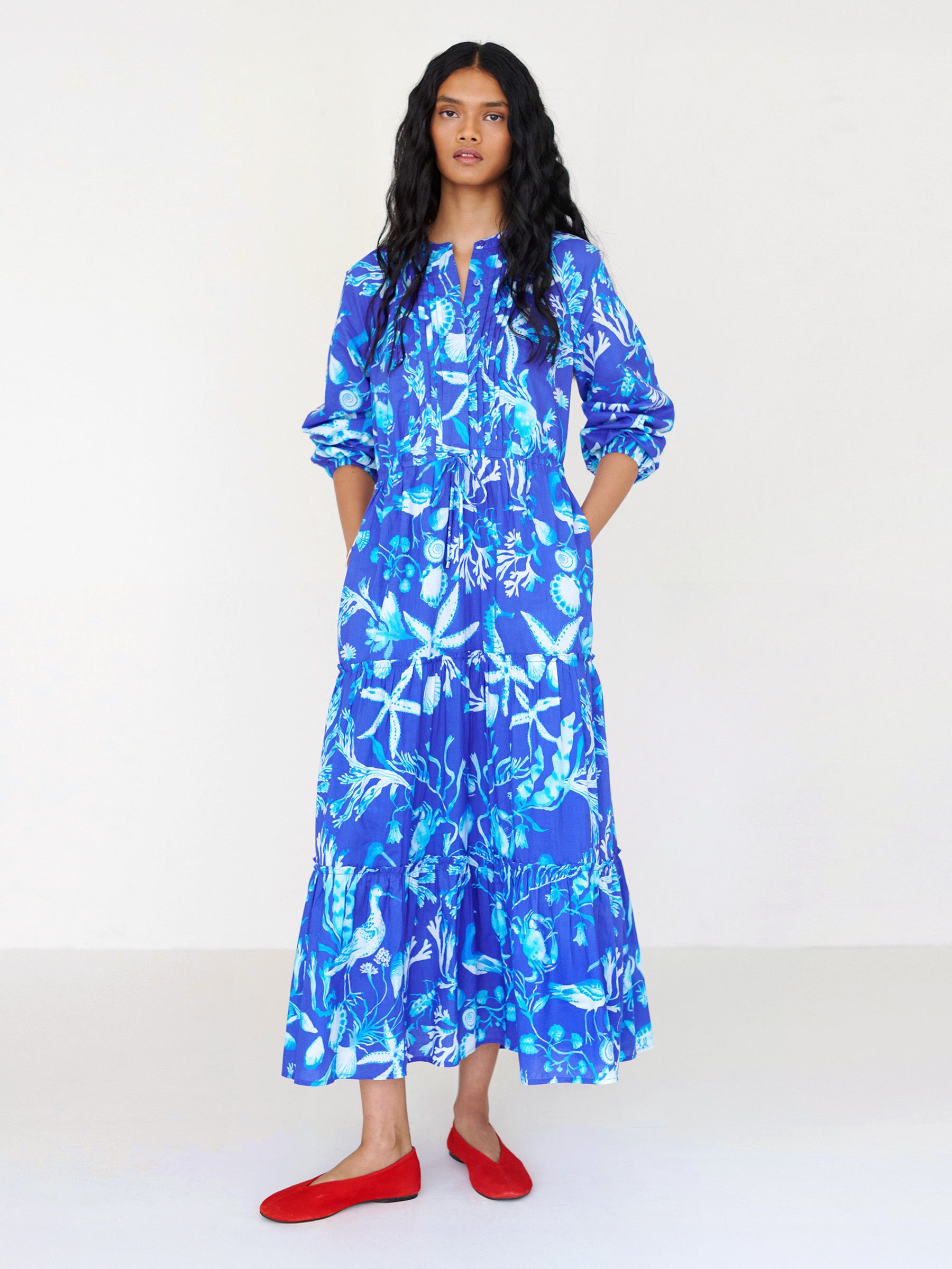 Bazaar Dress Tidepool Cyan