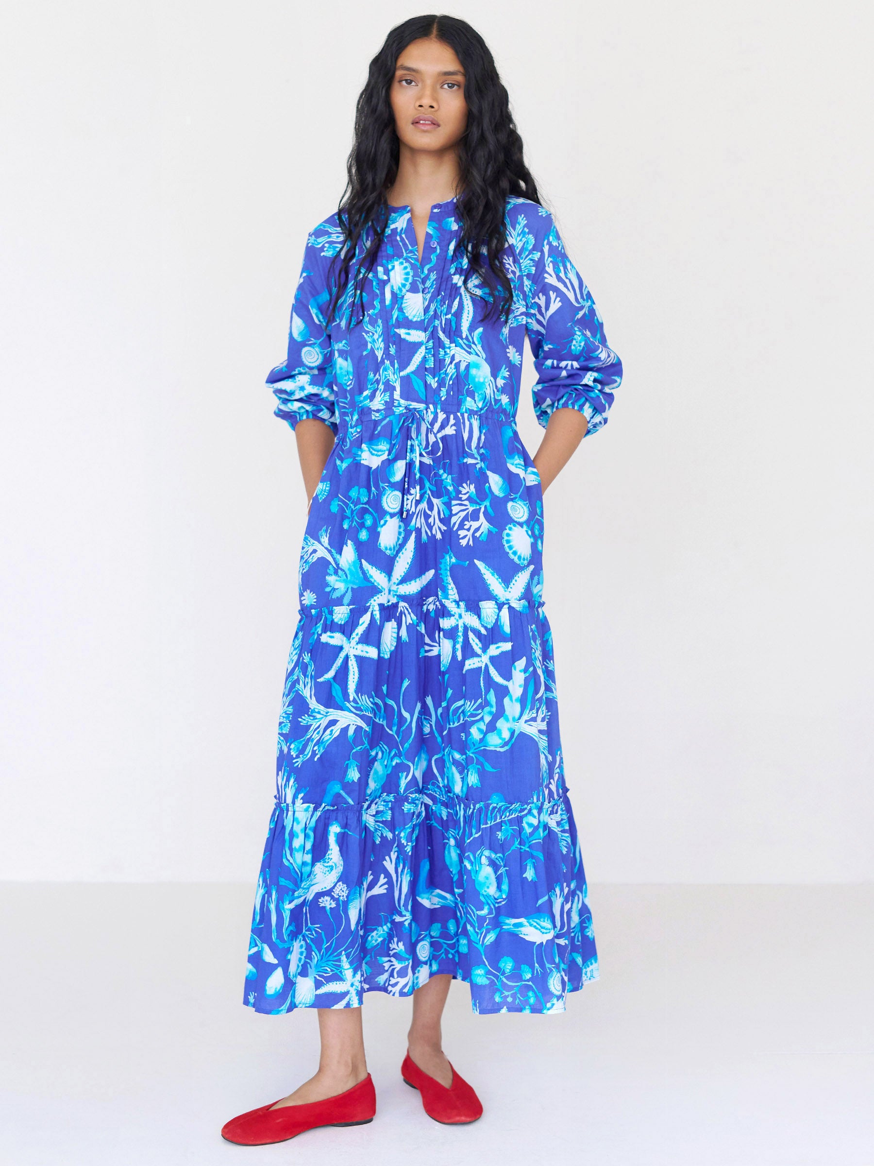 Bazaar Dress Tidepool Cyan