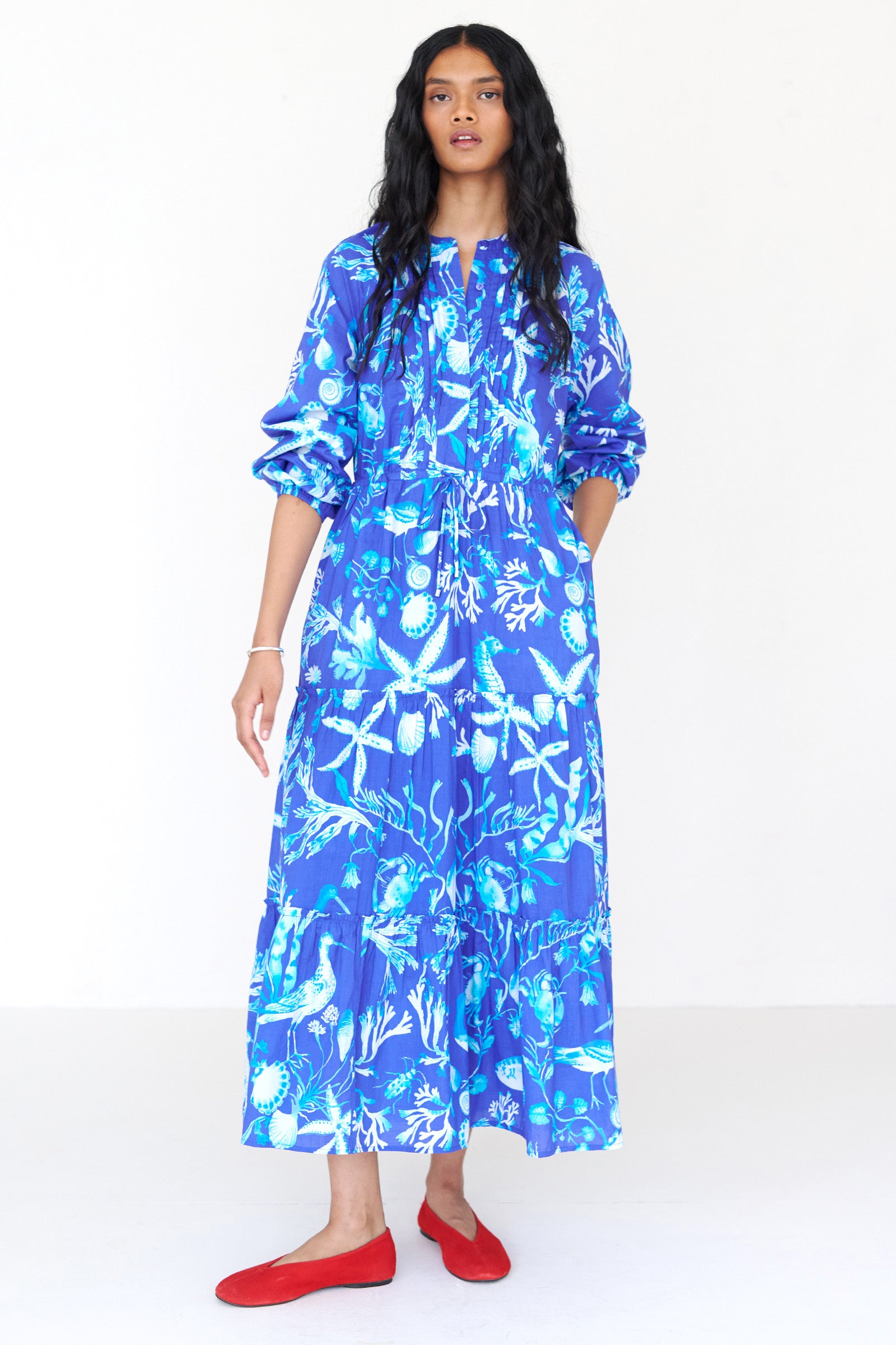 Bazaar Dress Tidepool Cyan