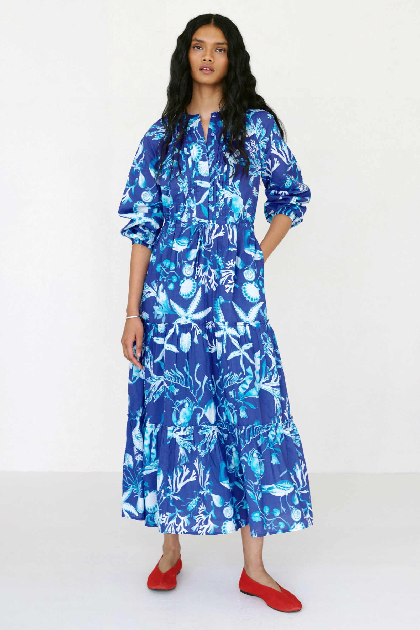 Bazaar Dress Tidepool Cyan