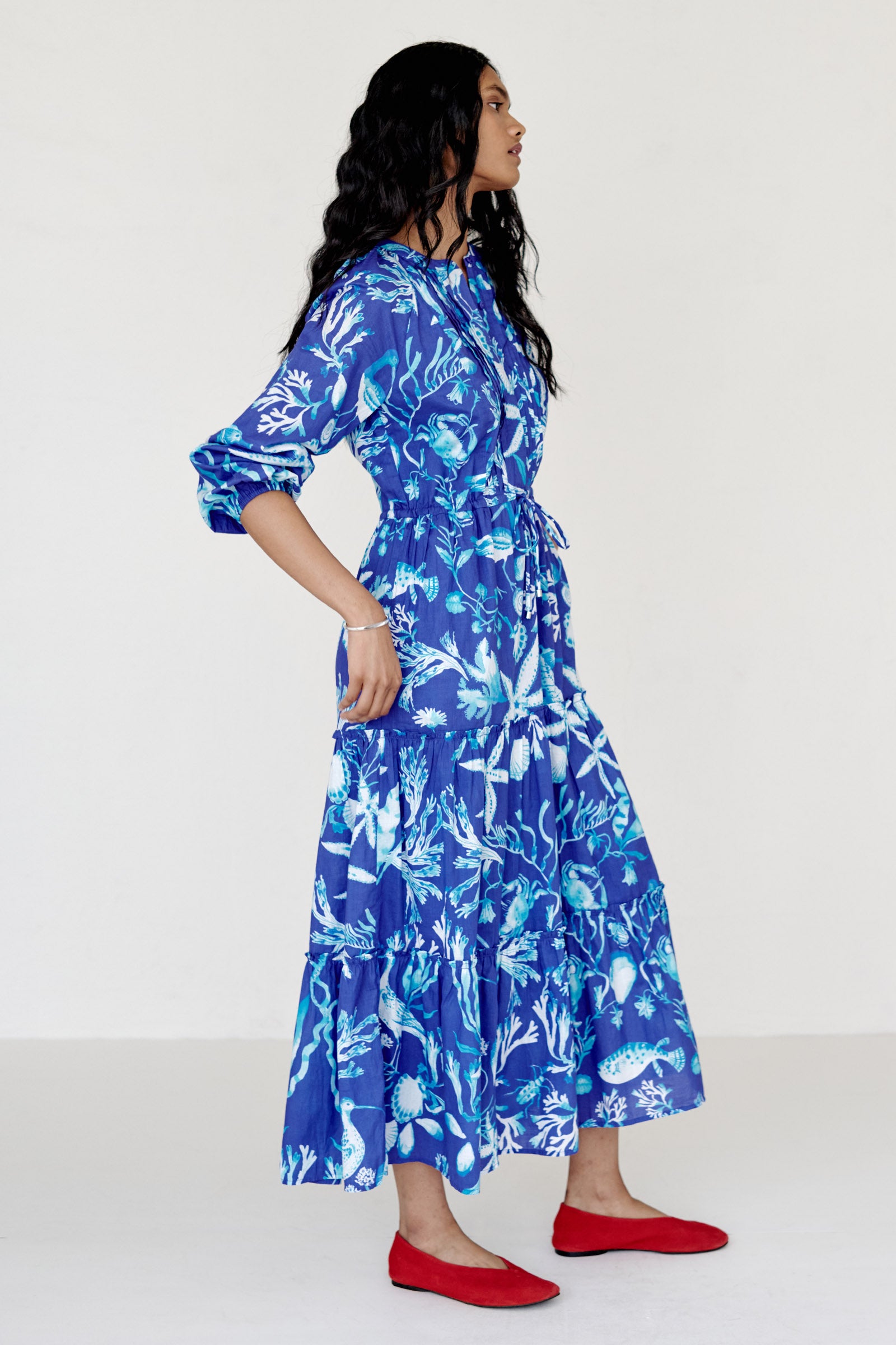 Bazaar Dress Tidepool Cyan