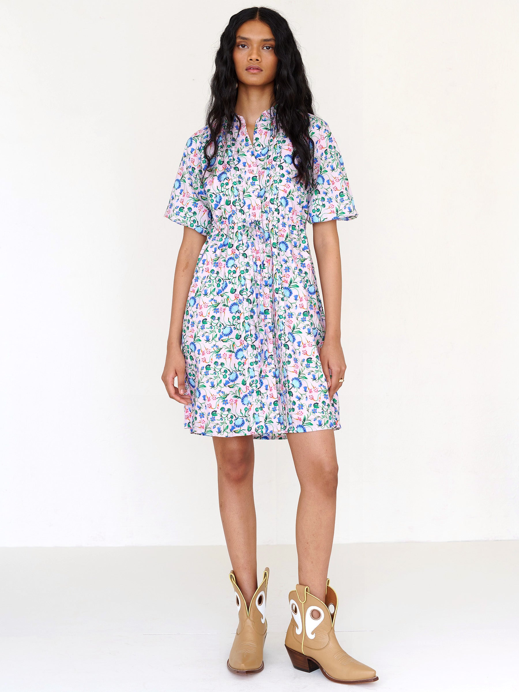 Benita Dress Clam Garland Conch