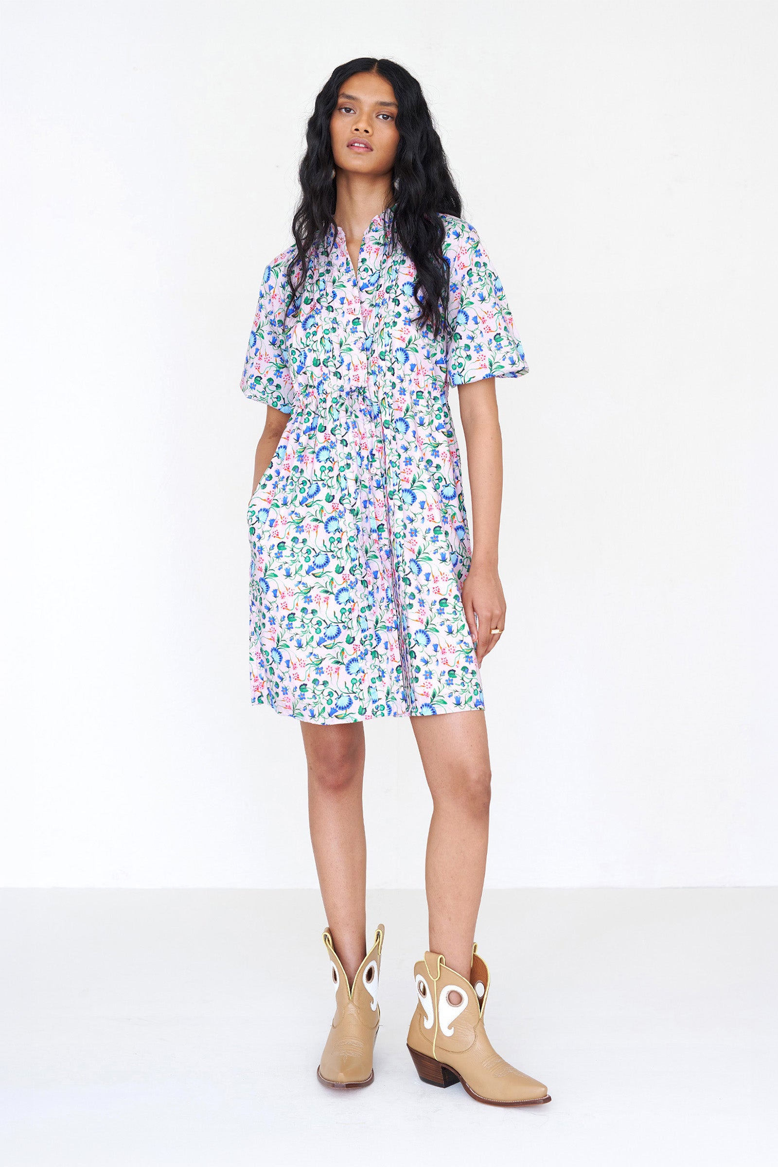 Benita Dress Clam Garland Conch