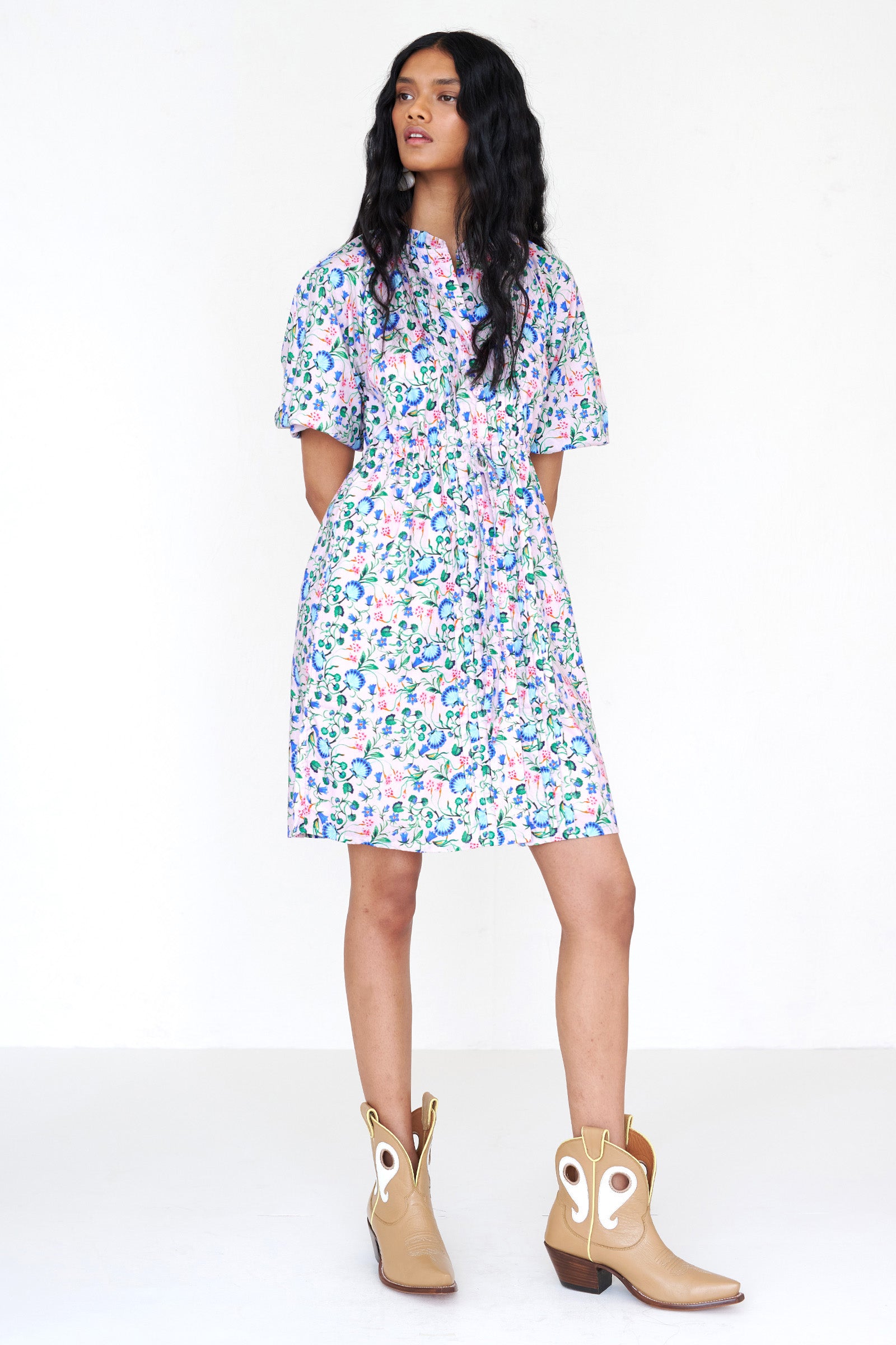 Benita Dress Clam Garland Conch