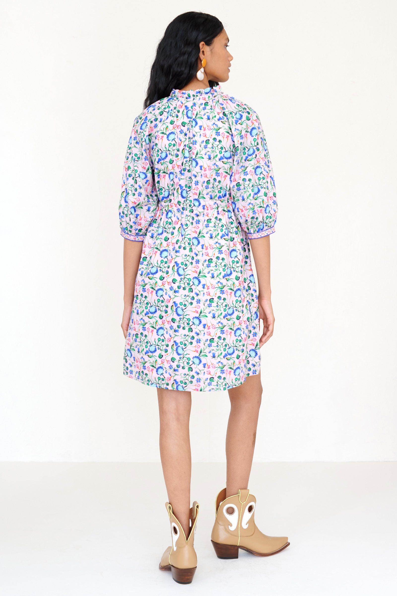 Benita Dress Clam Garland Conch