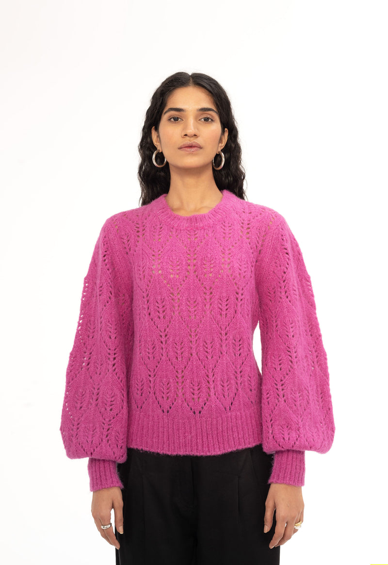 Maggie Lace Crewneck Sweater