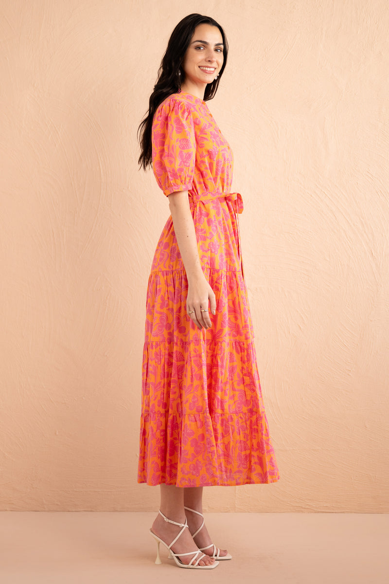 Saylor Dress Gaia Nectarine