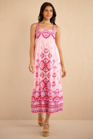 Maria Dress Syros Stripe Amethyst