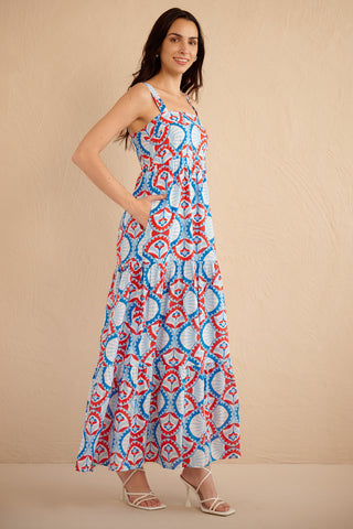 Daniella Dress Paros Tile Nautical