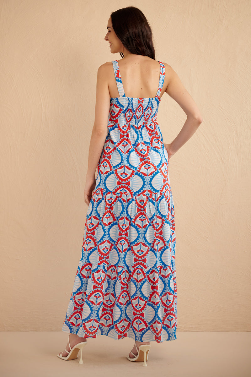 Daniella Dress Paros Tile Nautical