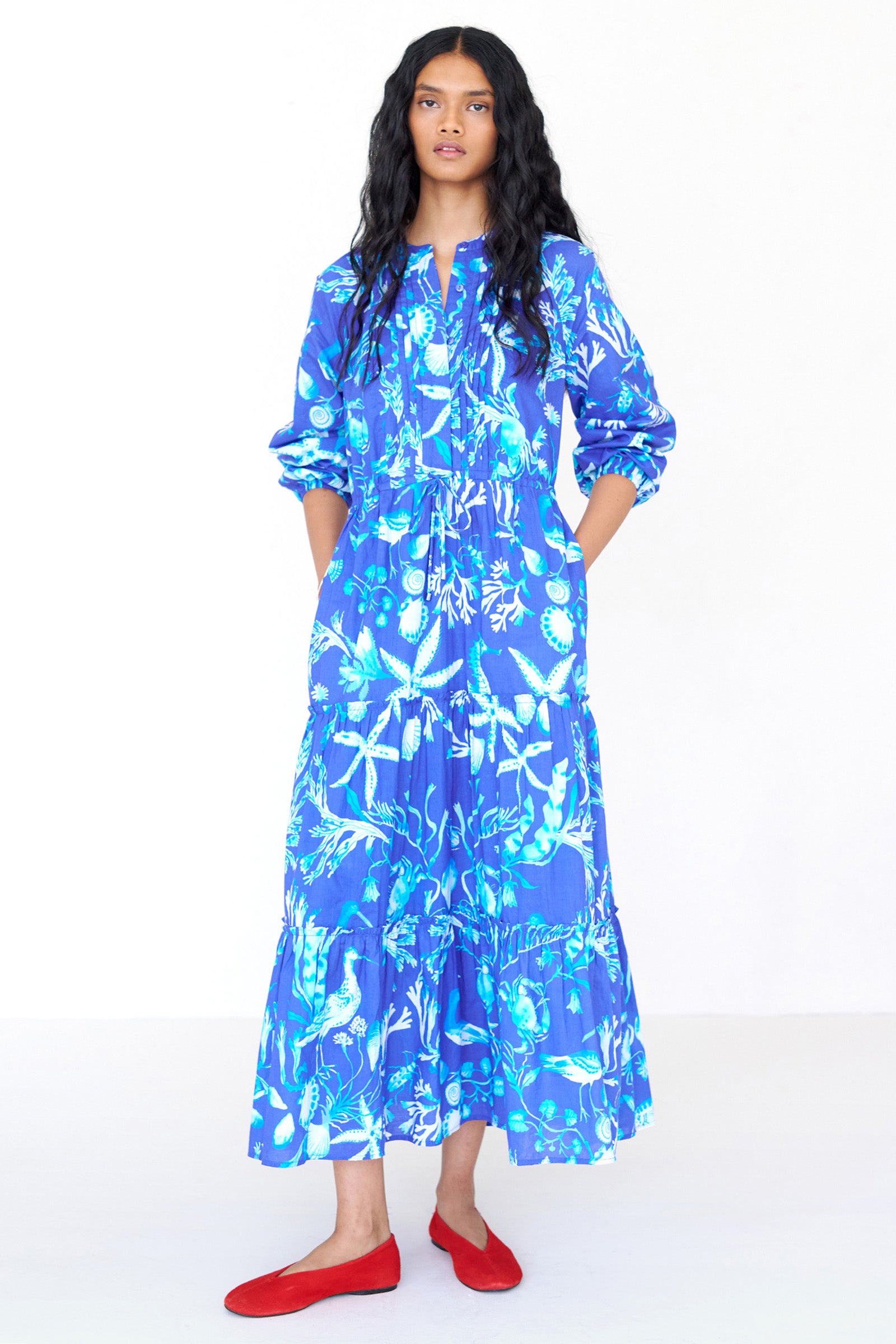 Bazaar Dress Tidepool Cyan