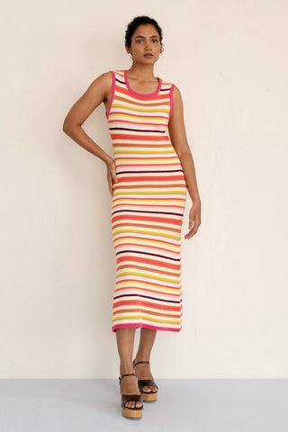 Calla Dress Citrus Stripe